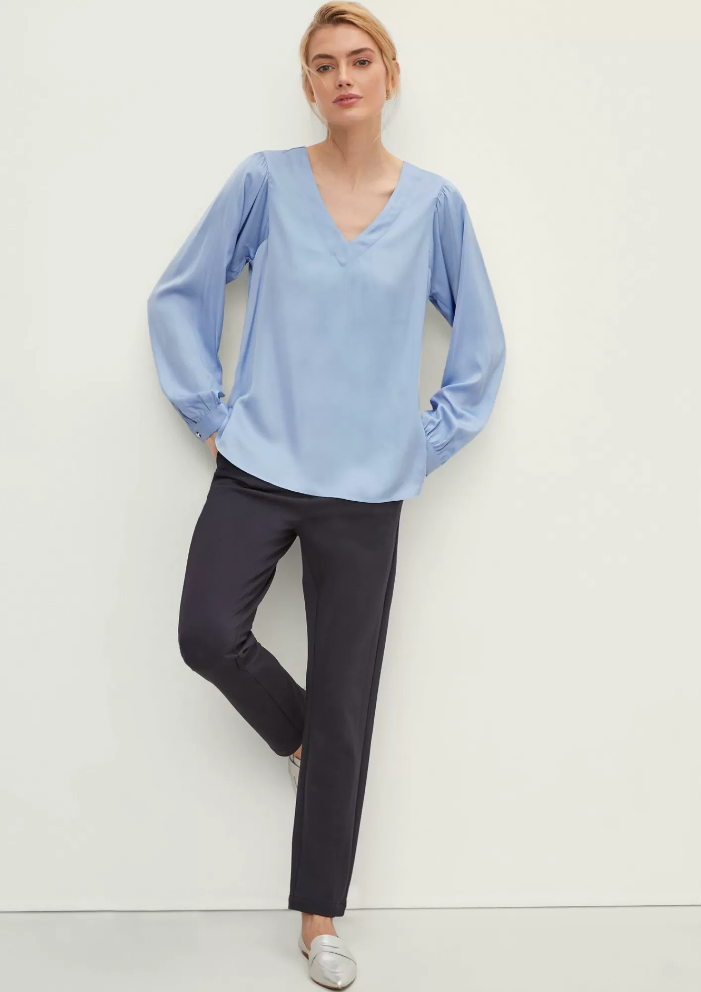 Outlet Comma Muster-Bluse Aus Viskose