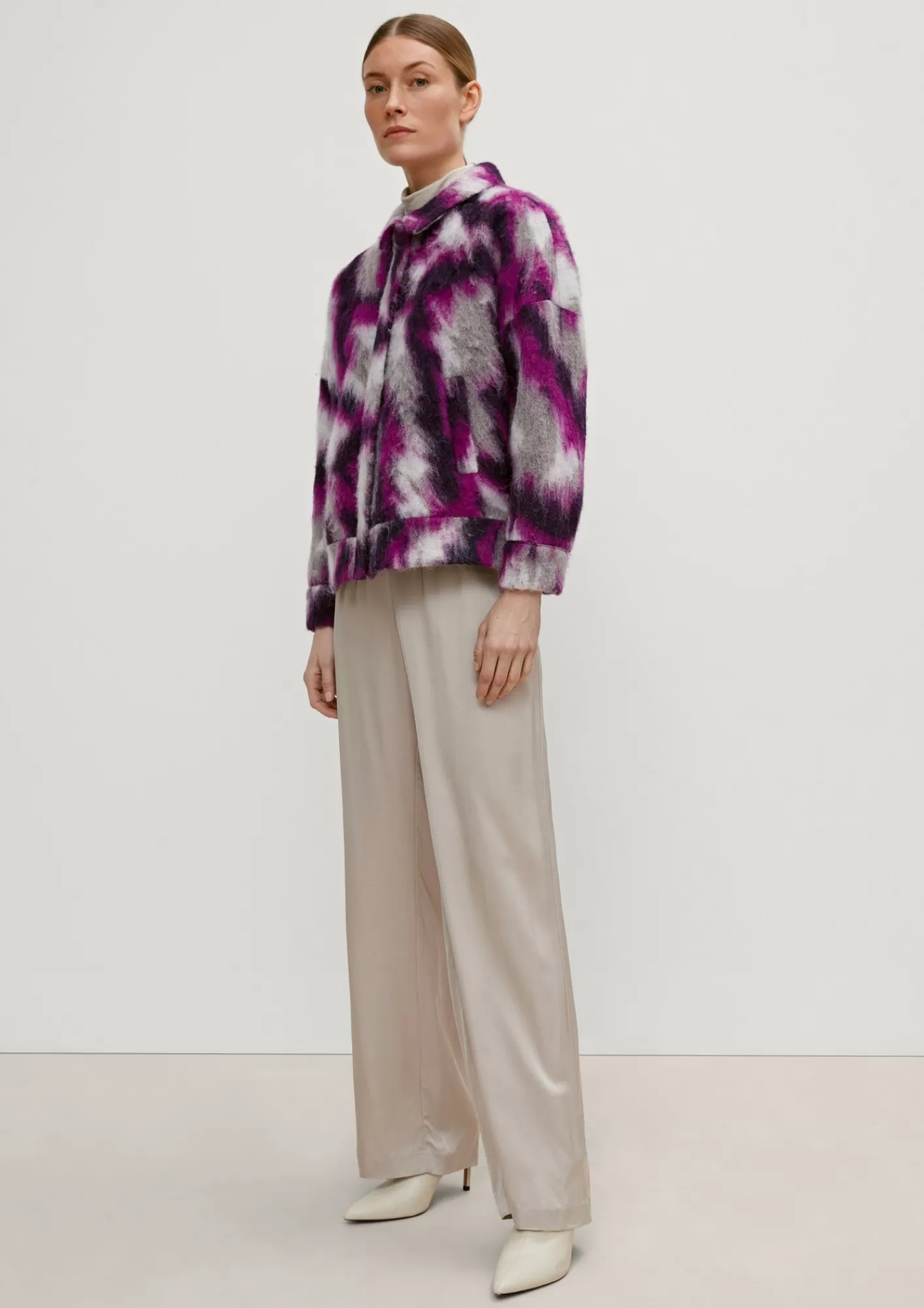 New Comma Overshirt Aus Schurwollmix
