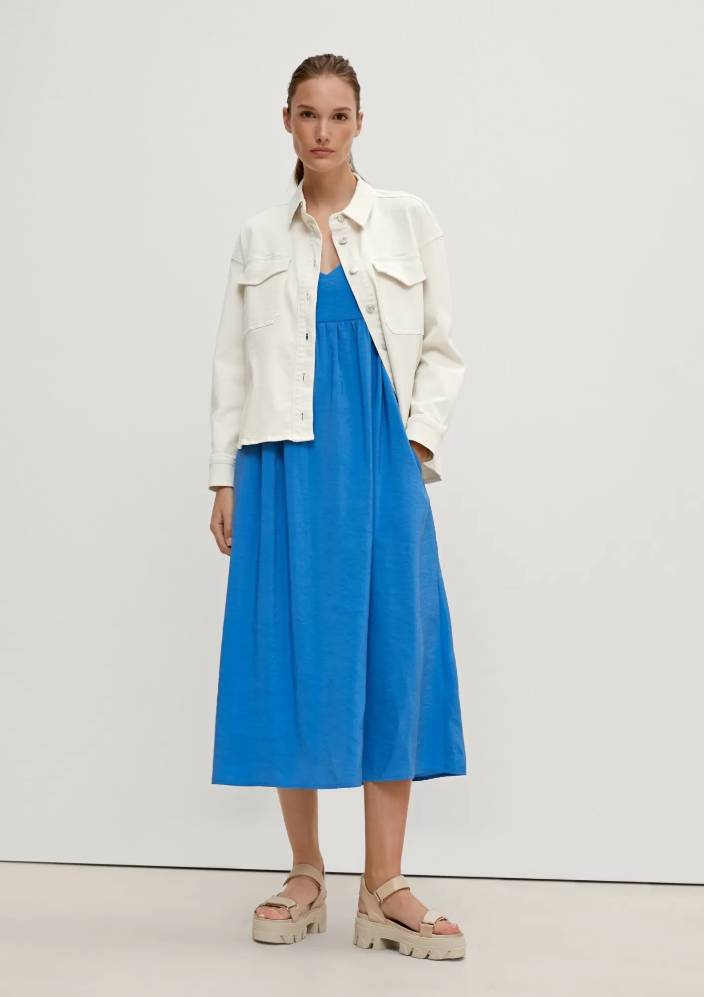 Fashion Comma Overshirt Aus Twill