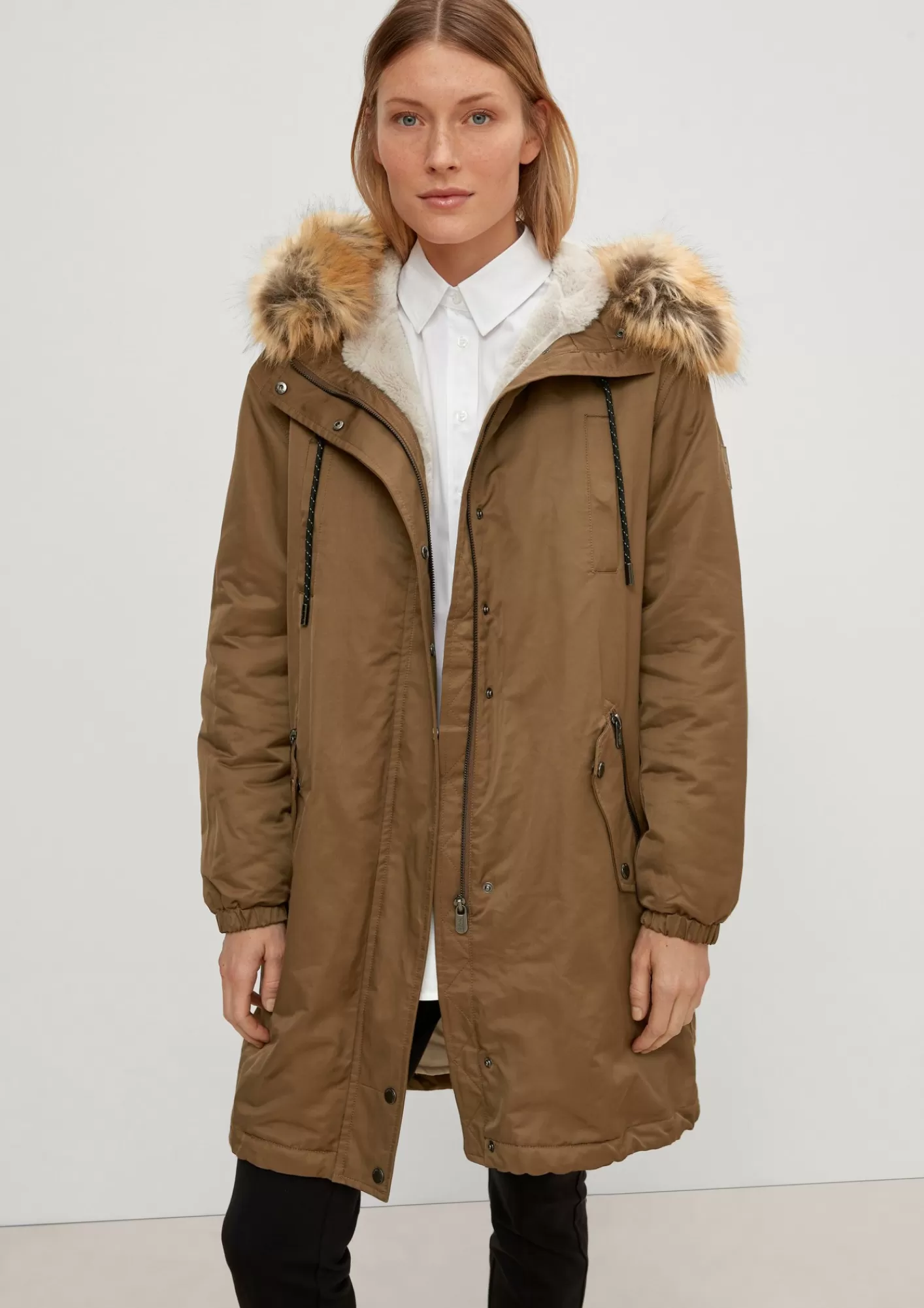 Store Comma Parka Mit Abnehmbarem Fellimitatbesatz