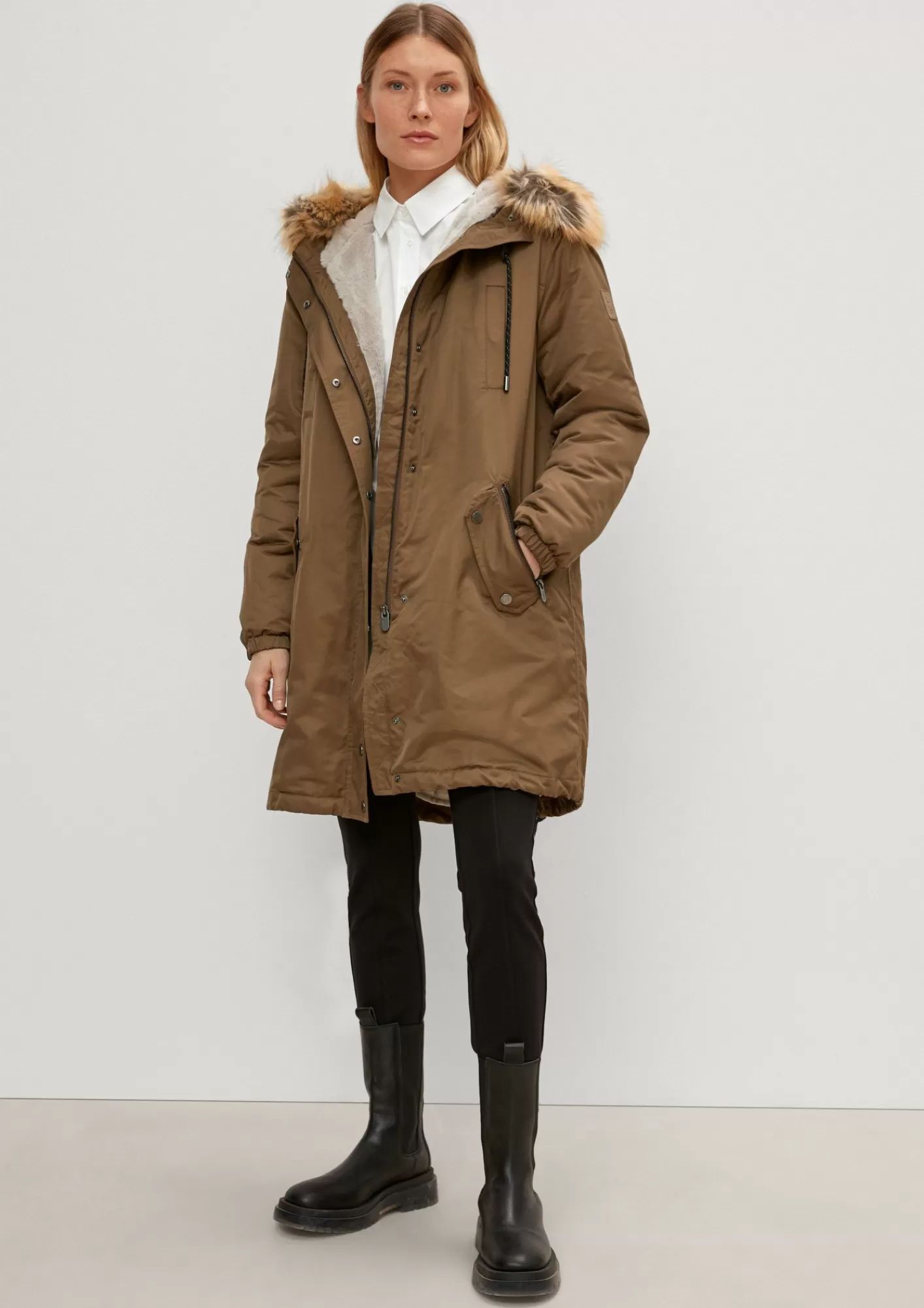 Store Comma Parka Mit Abnehmbarem Fellimitatbesatz