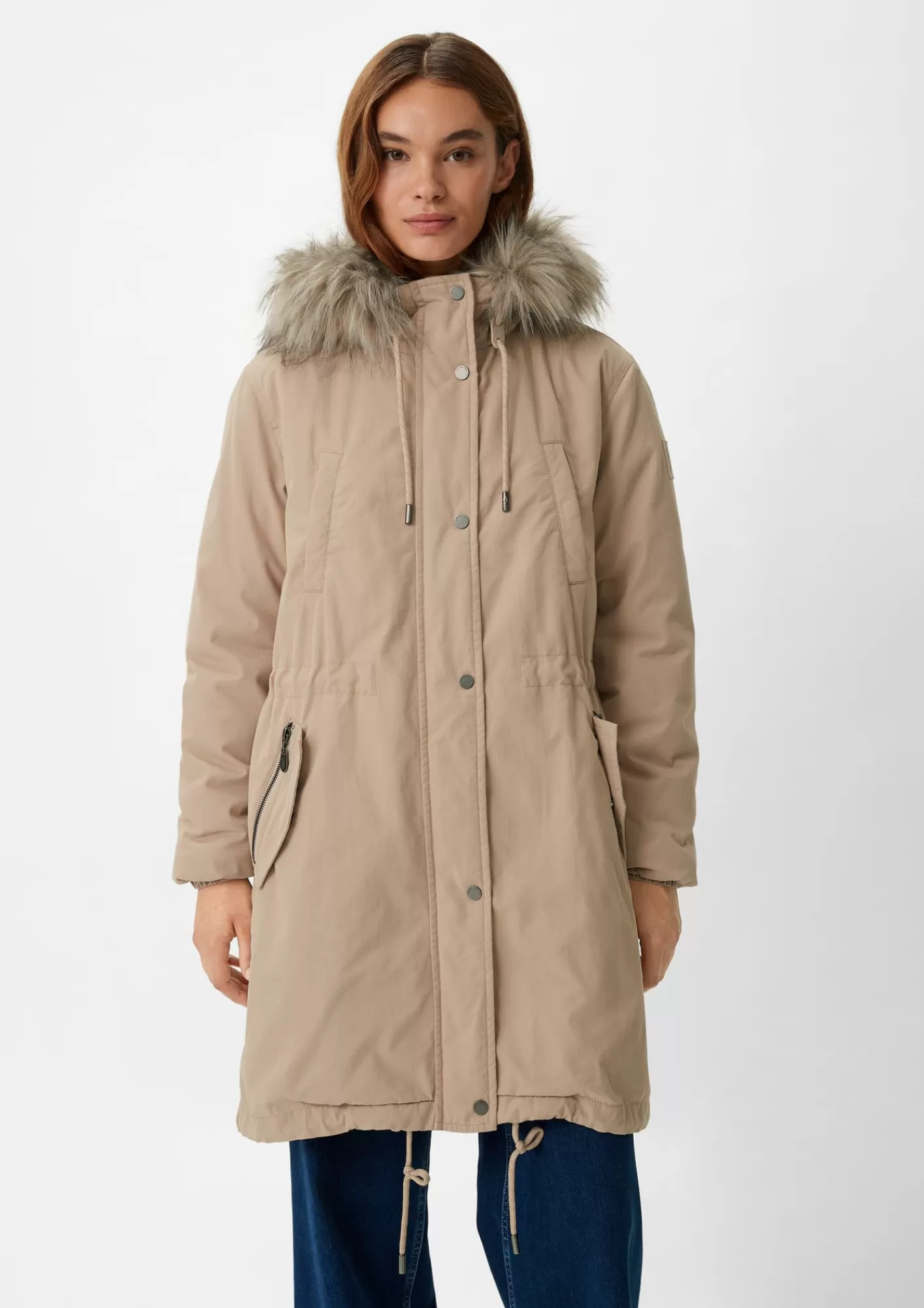 Sale Comma Parka Mit Abnehmbarem Kunstfell