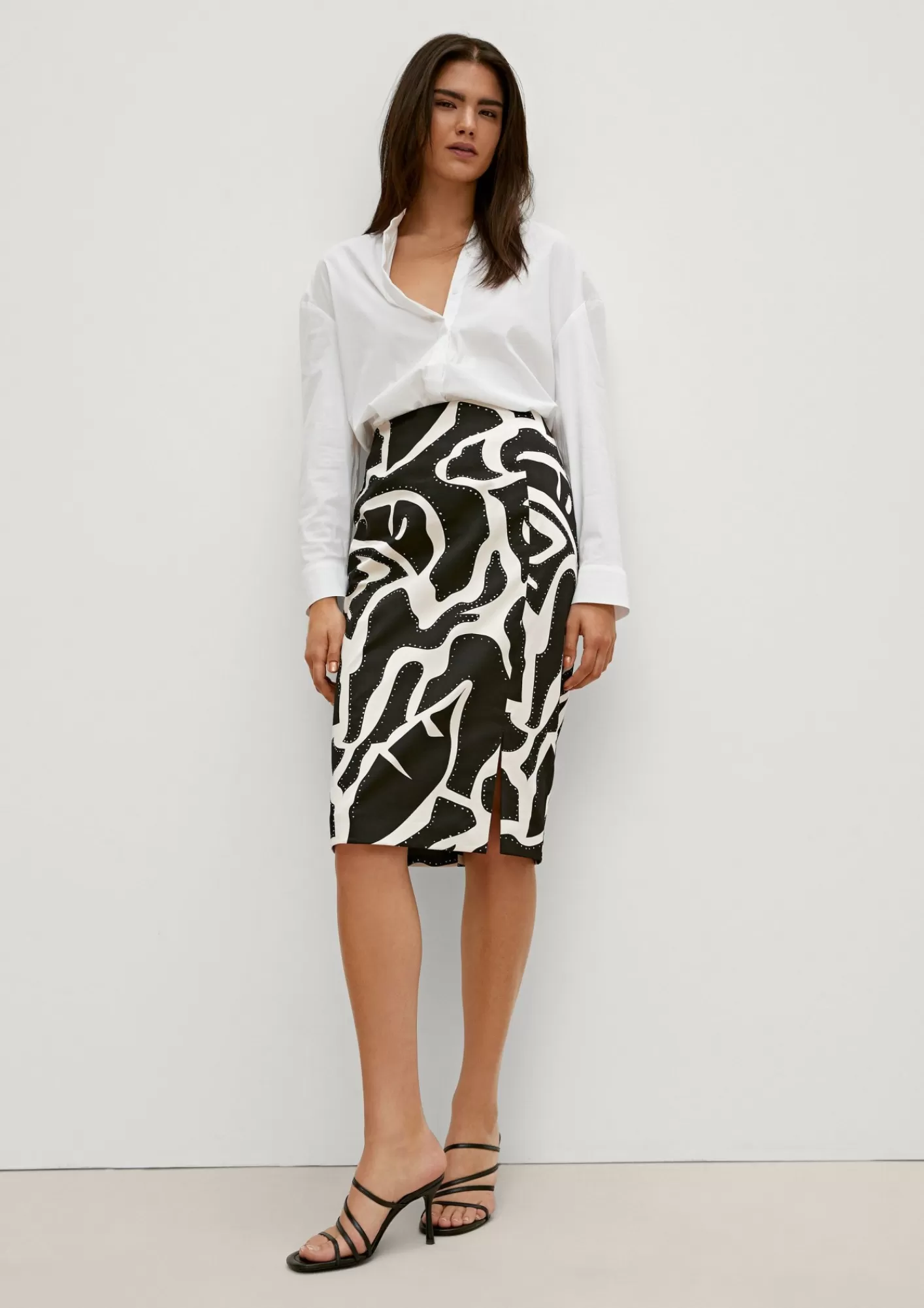 Hot Comma Pencil Skirt Mit Allovermuster