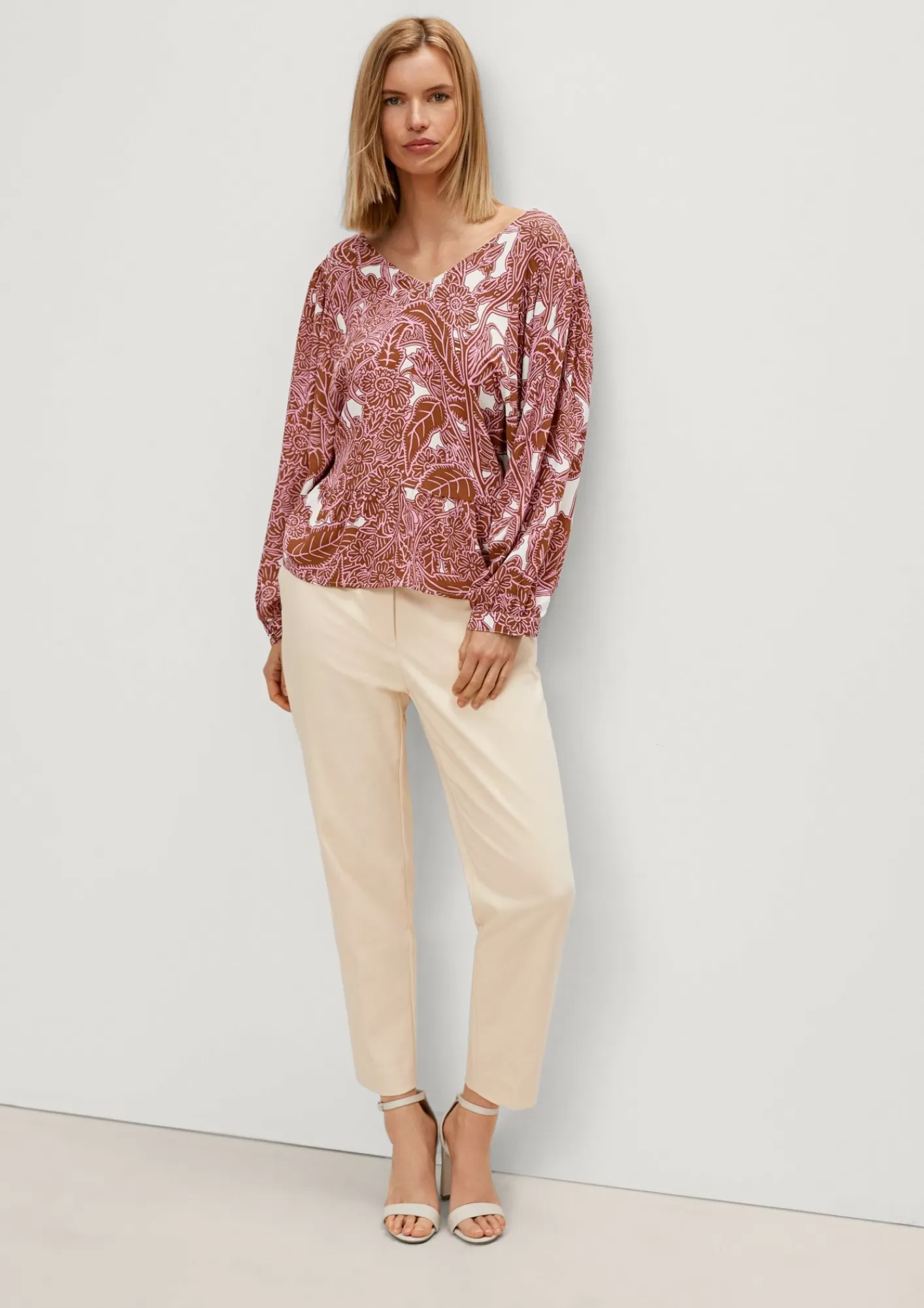 Shop Comma Peplum-Bluse Aus Viskose