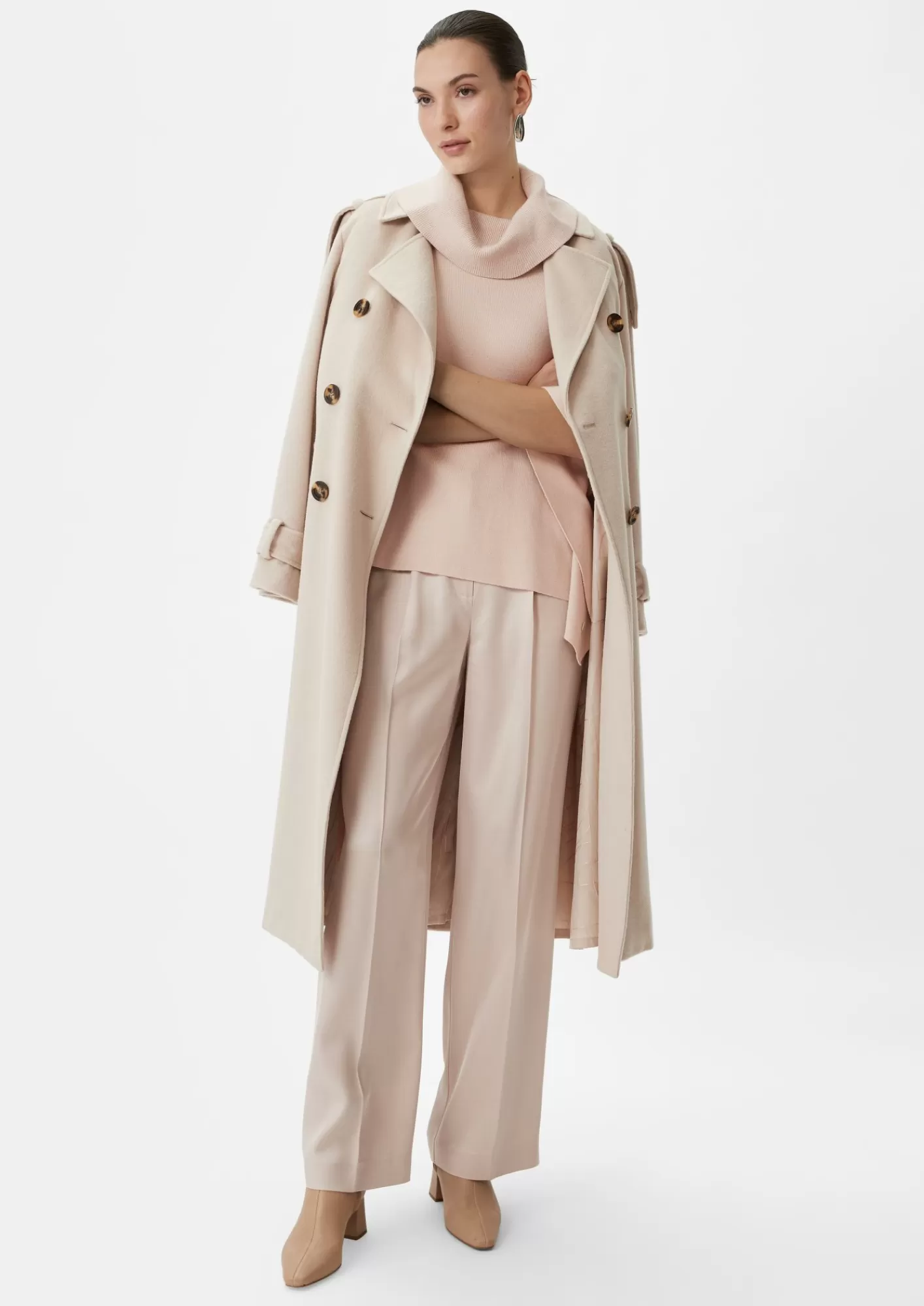 New Comma Poncho Mit Turtleneck