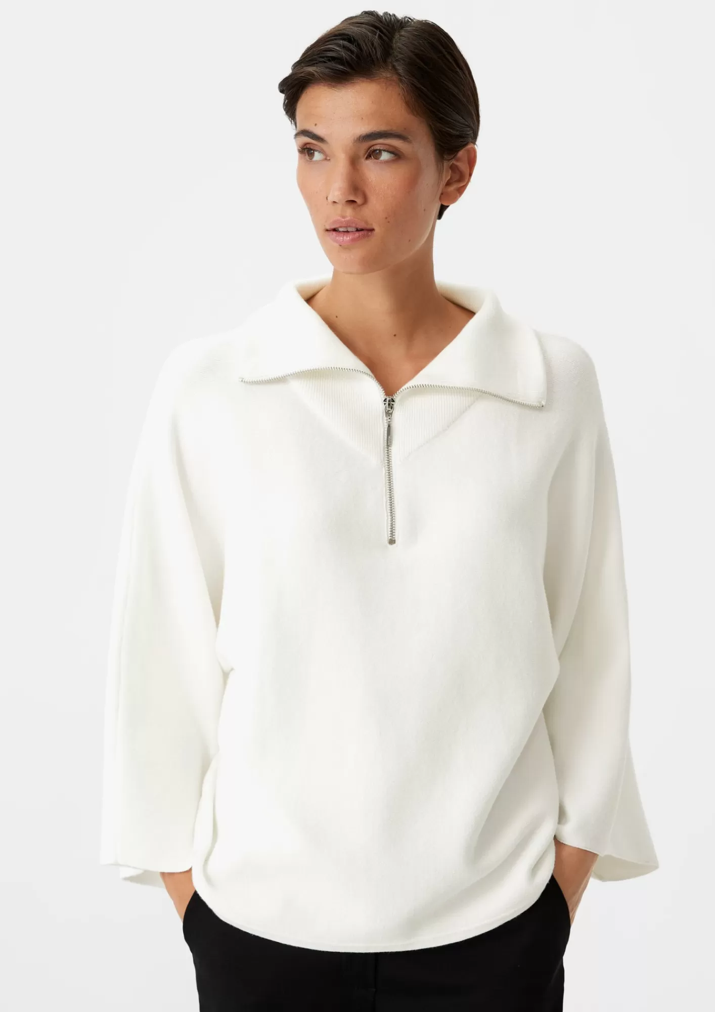 Cheap Comma Poncho-Pullover Mit Stehkragen