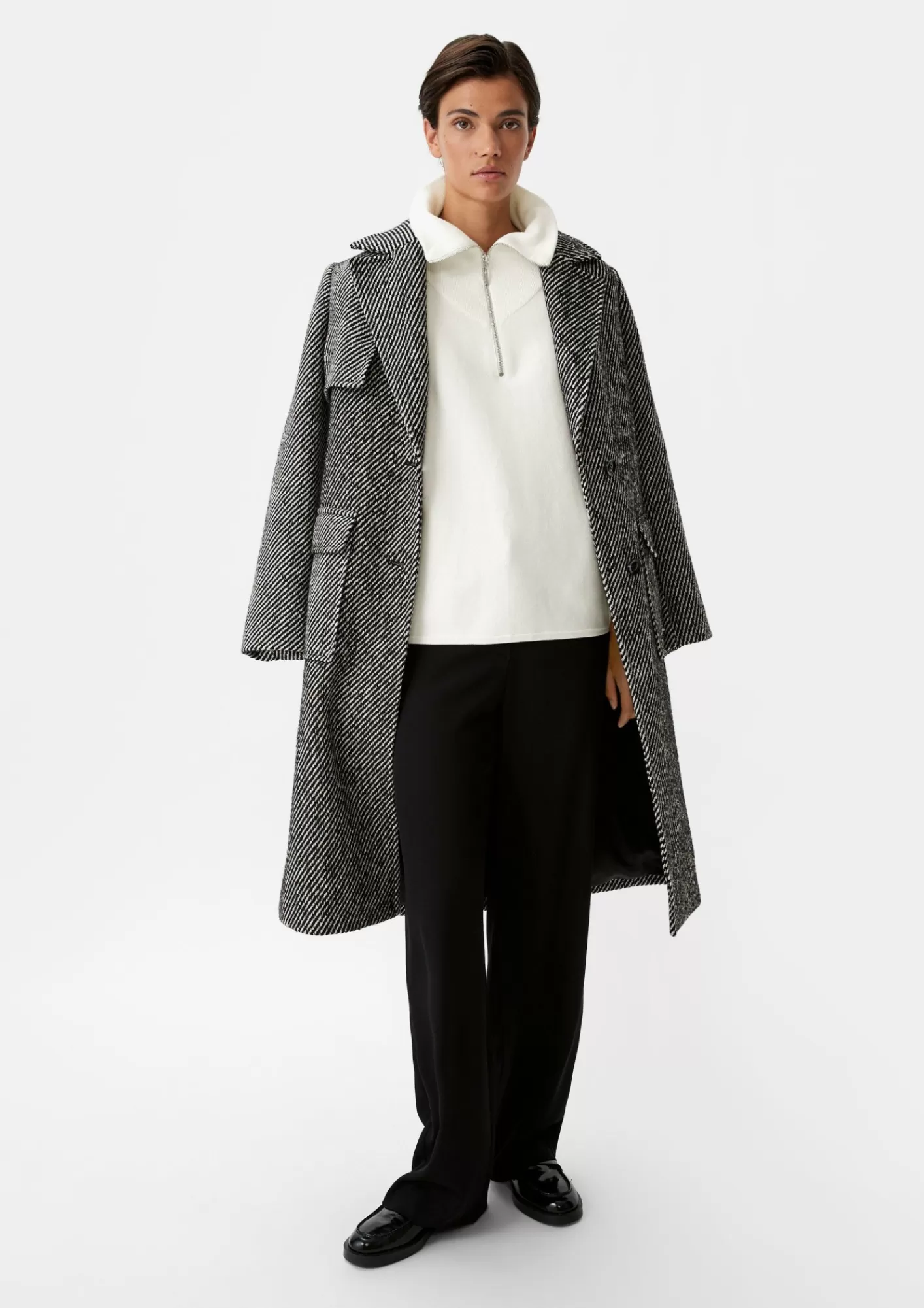 Cheap Comma Poncho-Pullover Mit Stehkragen