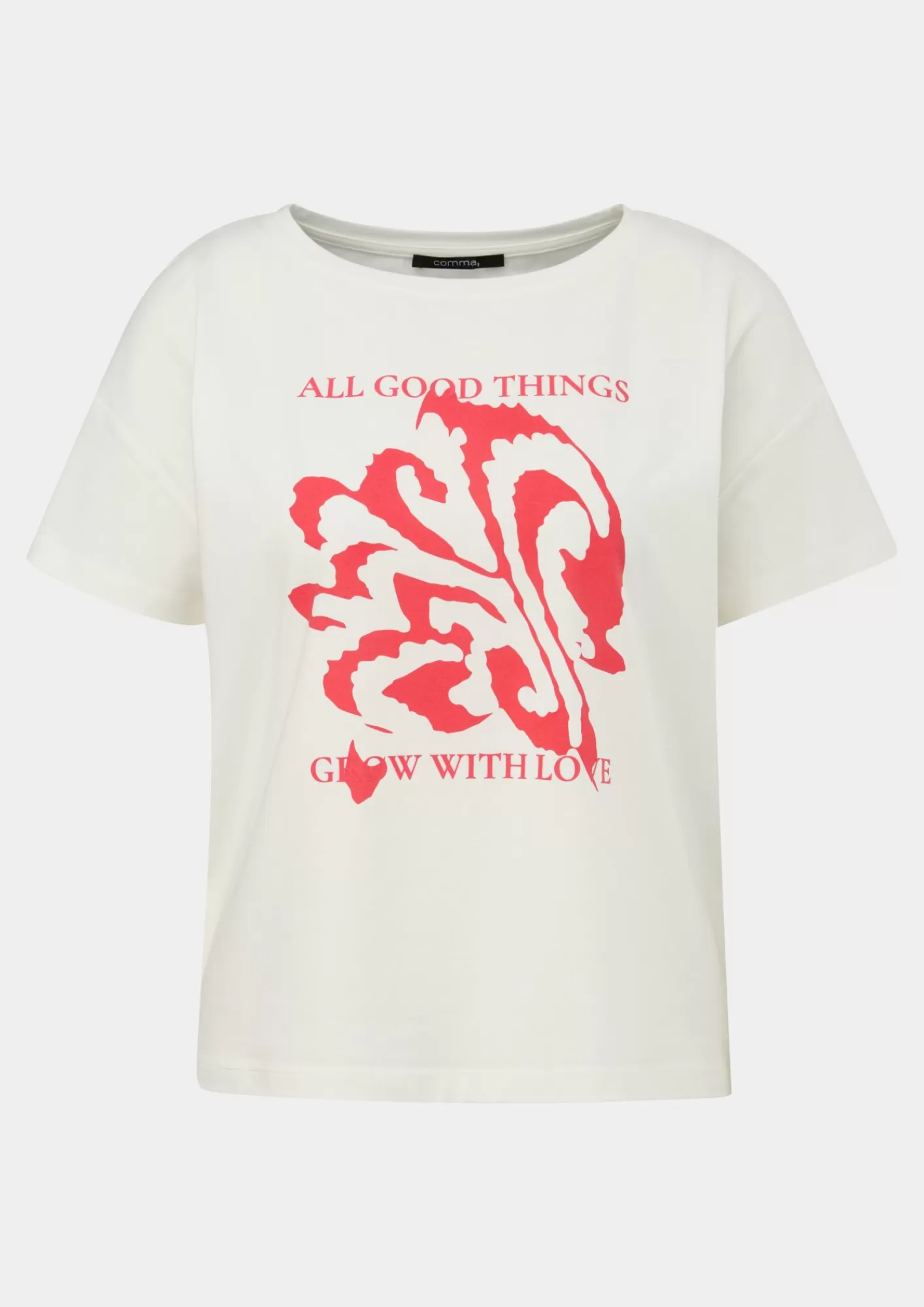 Shop Comma Printshirt Aus Baumwollmix Im Boxy Cut