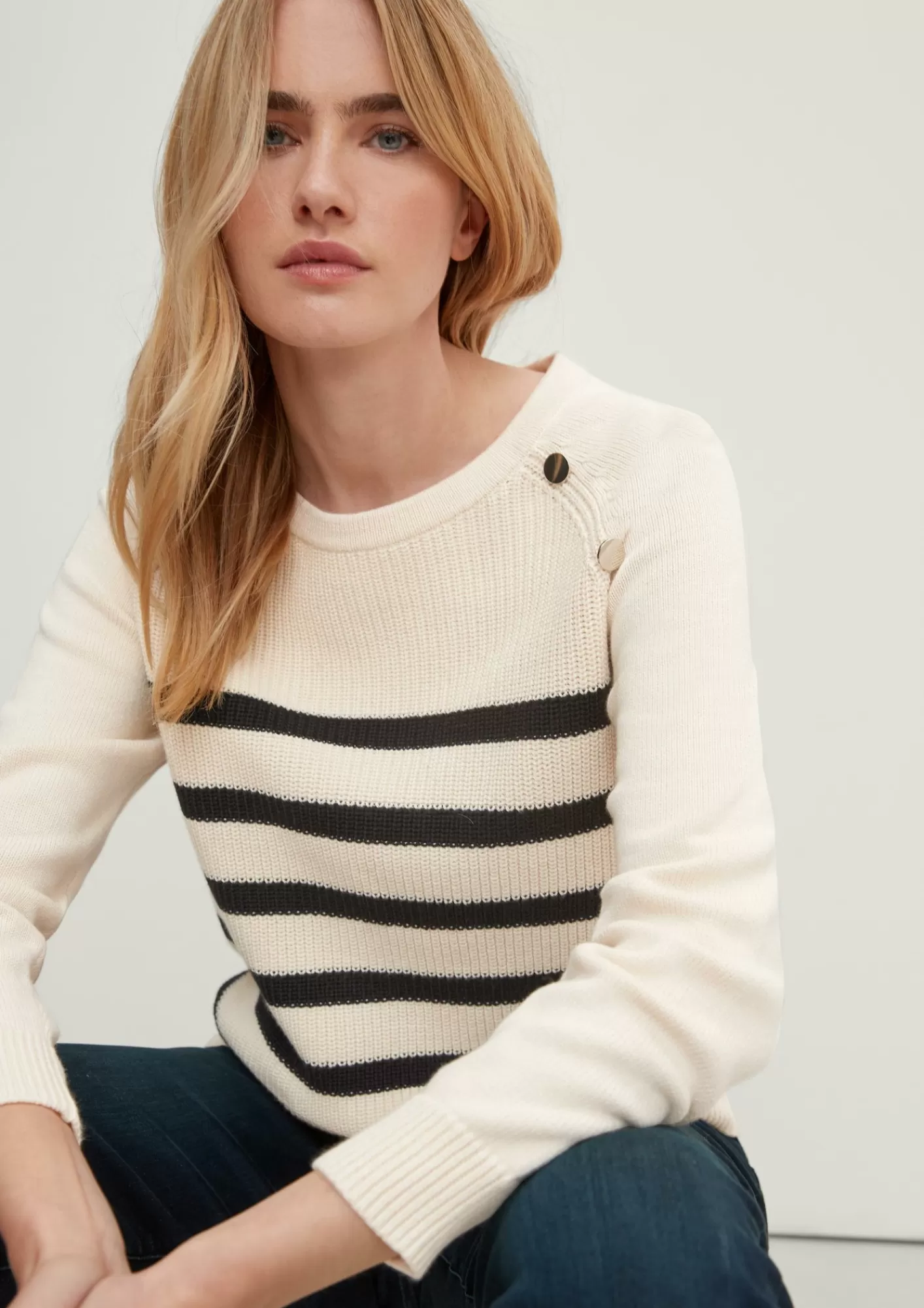 Cheap Comma Pullover Mit Streifen
