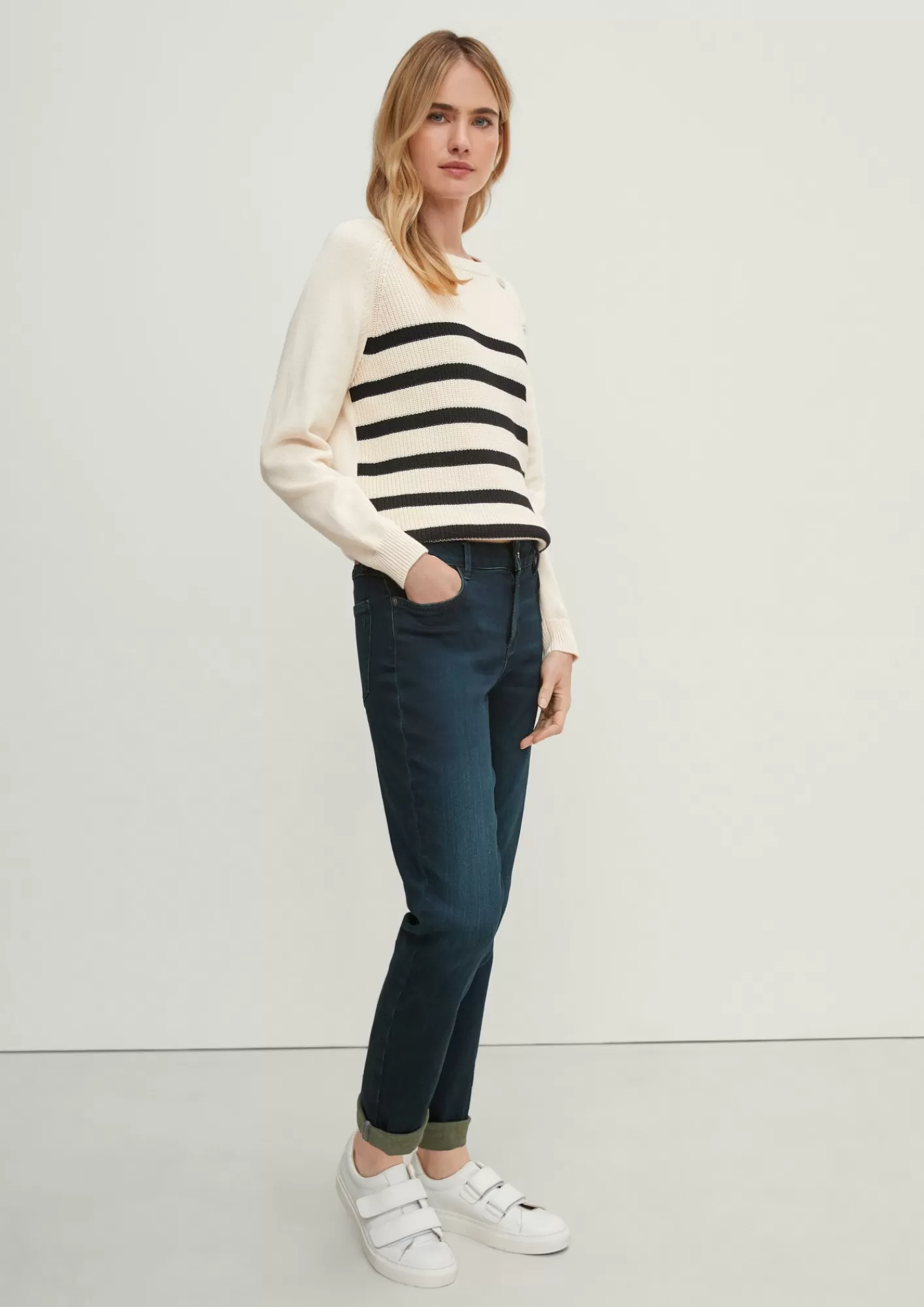 Cheap Comma Pullover Mit Streifen