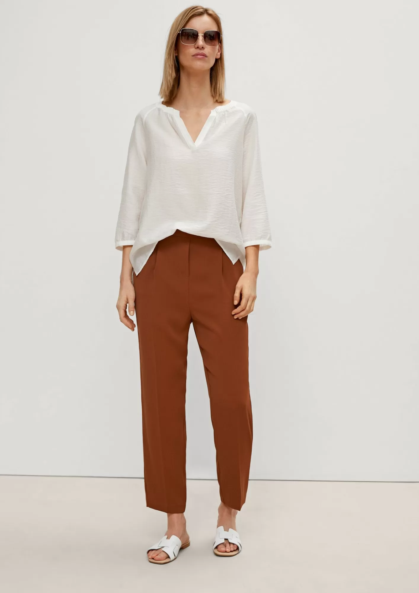 Store Comma Regular: 7/8-Hose Mit Bugelfalten