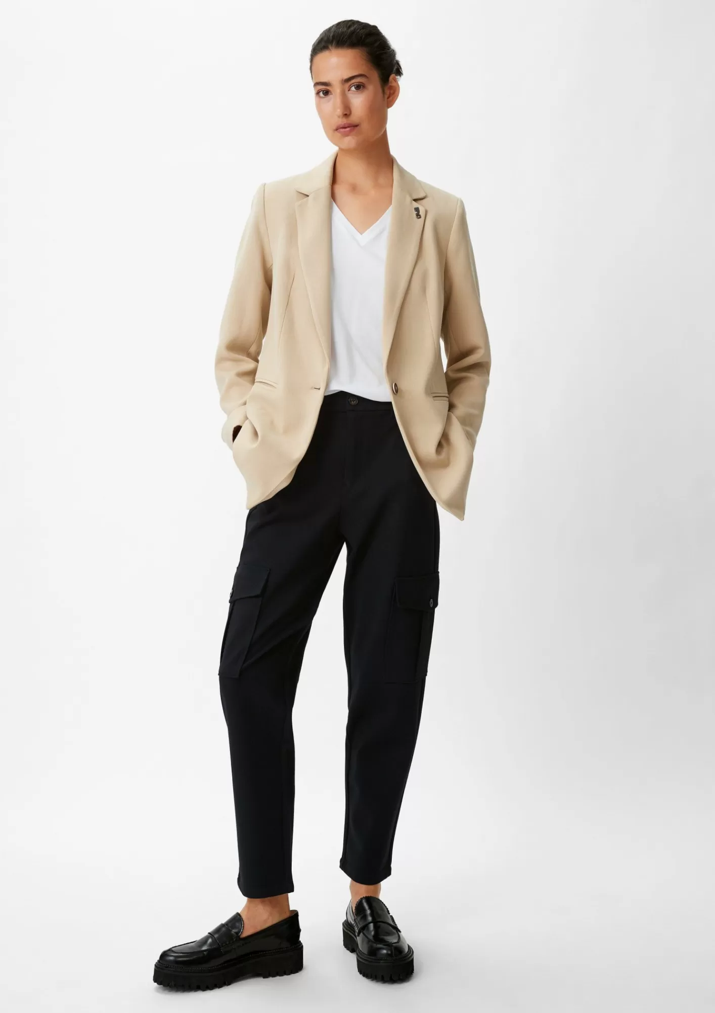 Clearance Comma Regular: Cargohose Aus Viskosemix