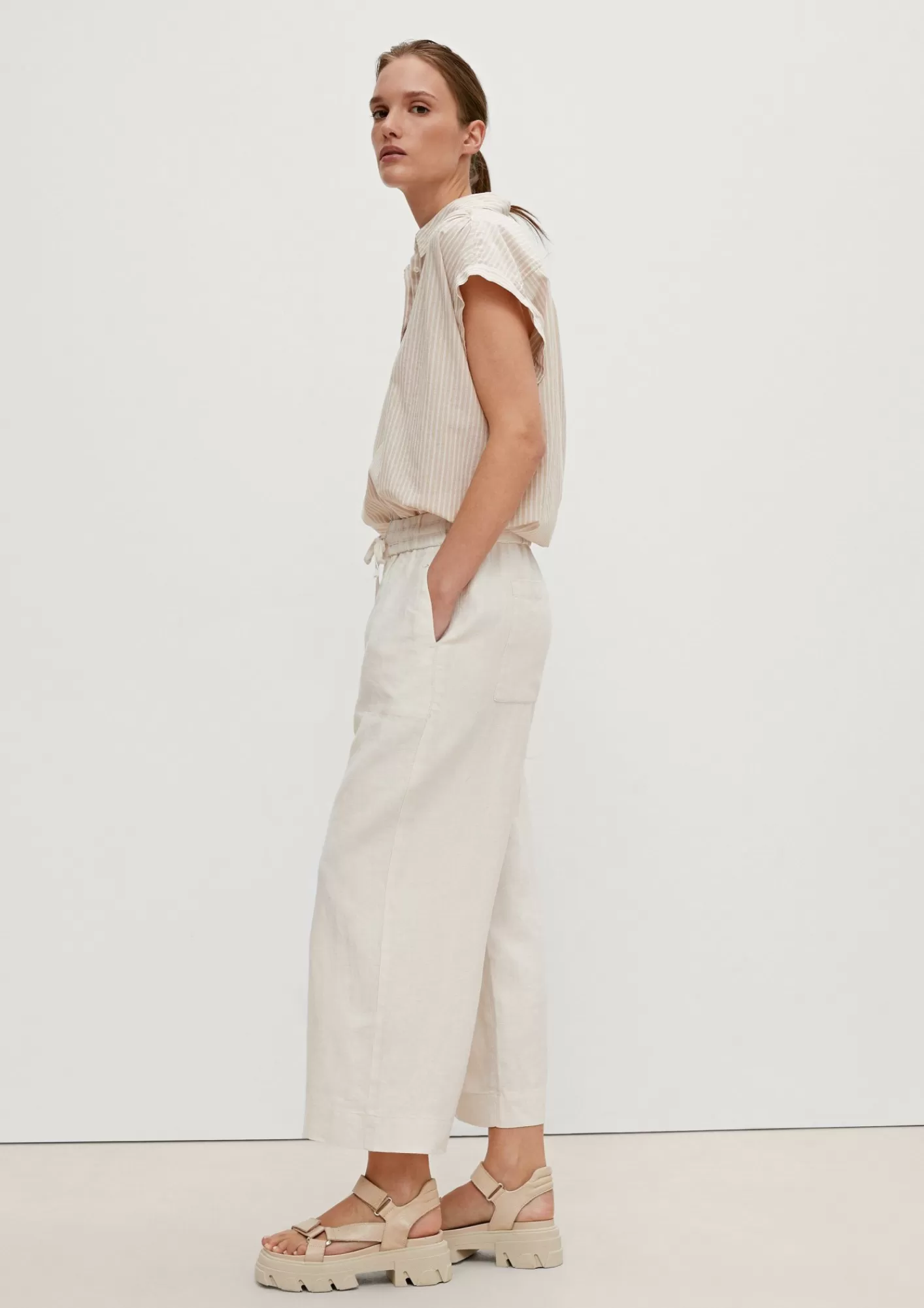 Store Comma Regular: Culotte Aus Leinen