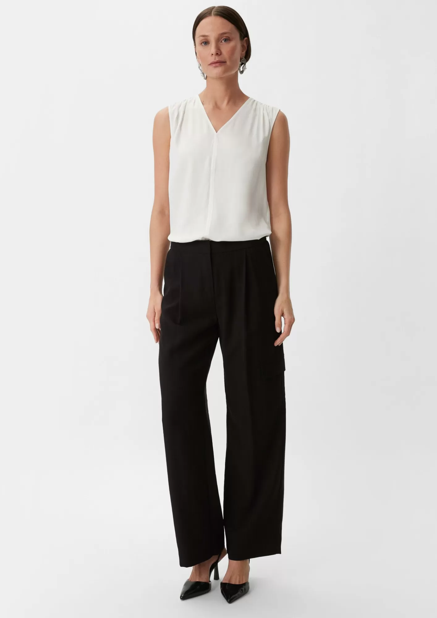 Cheap Comma Regular: Hose Aus Viskosemix