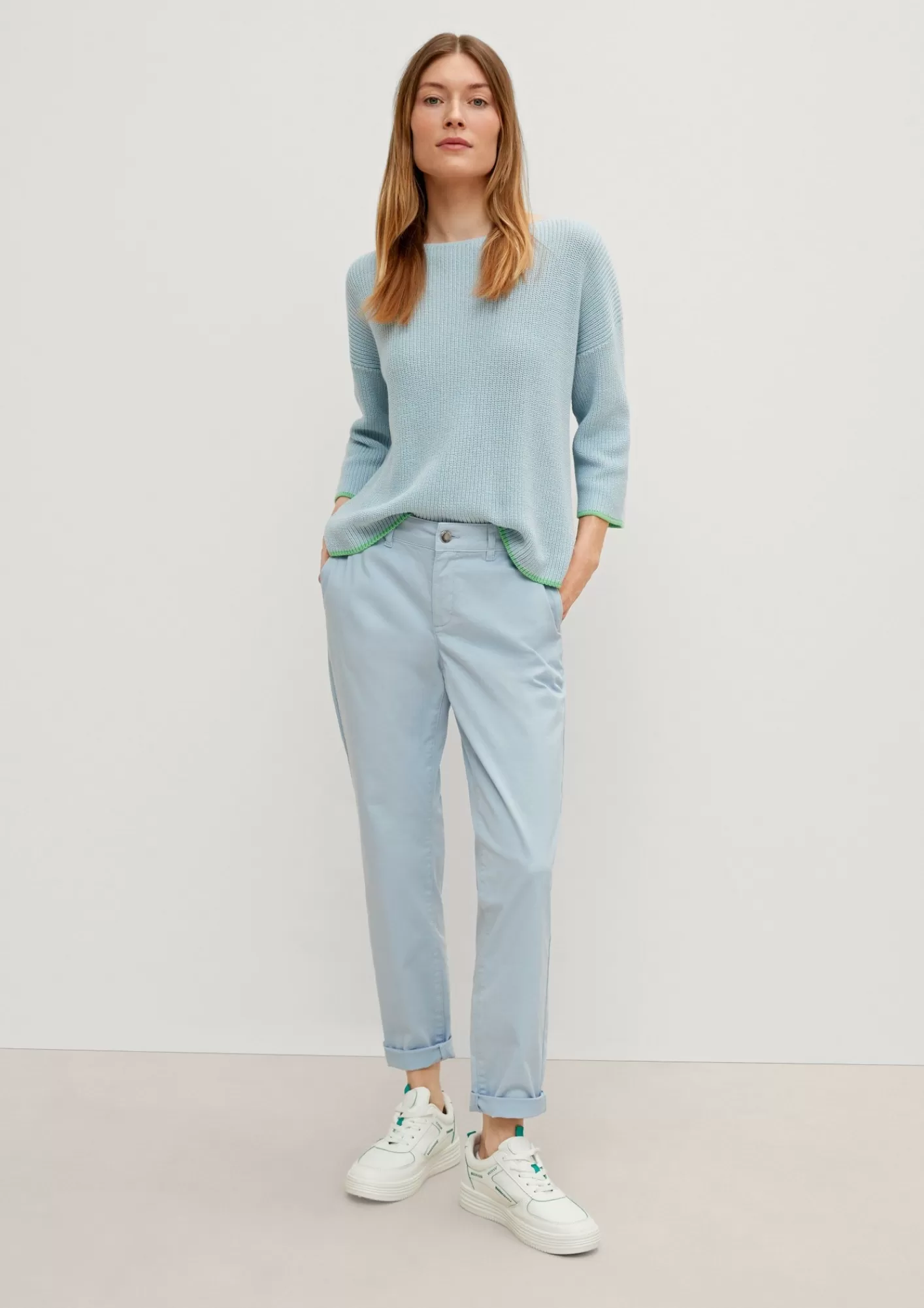 Cheap Comma Regular: Hose Mit Garment Dye