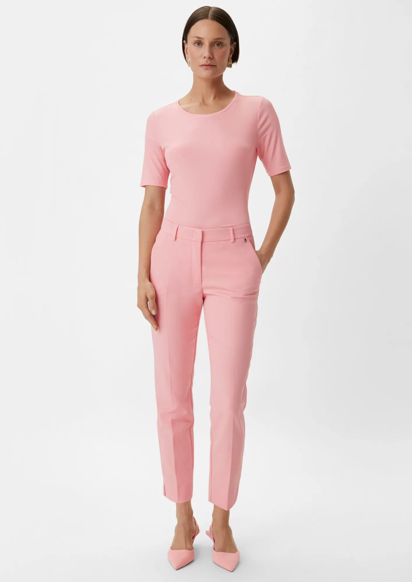 Sale Comma Regular: Hose Mit Herringbone-Muster