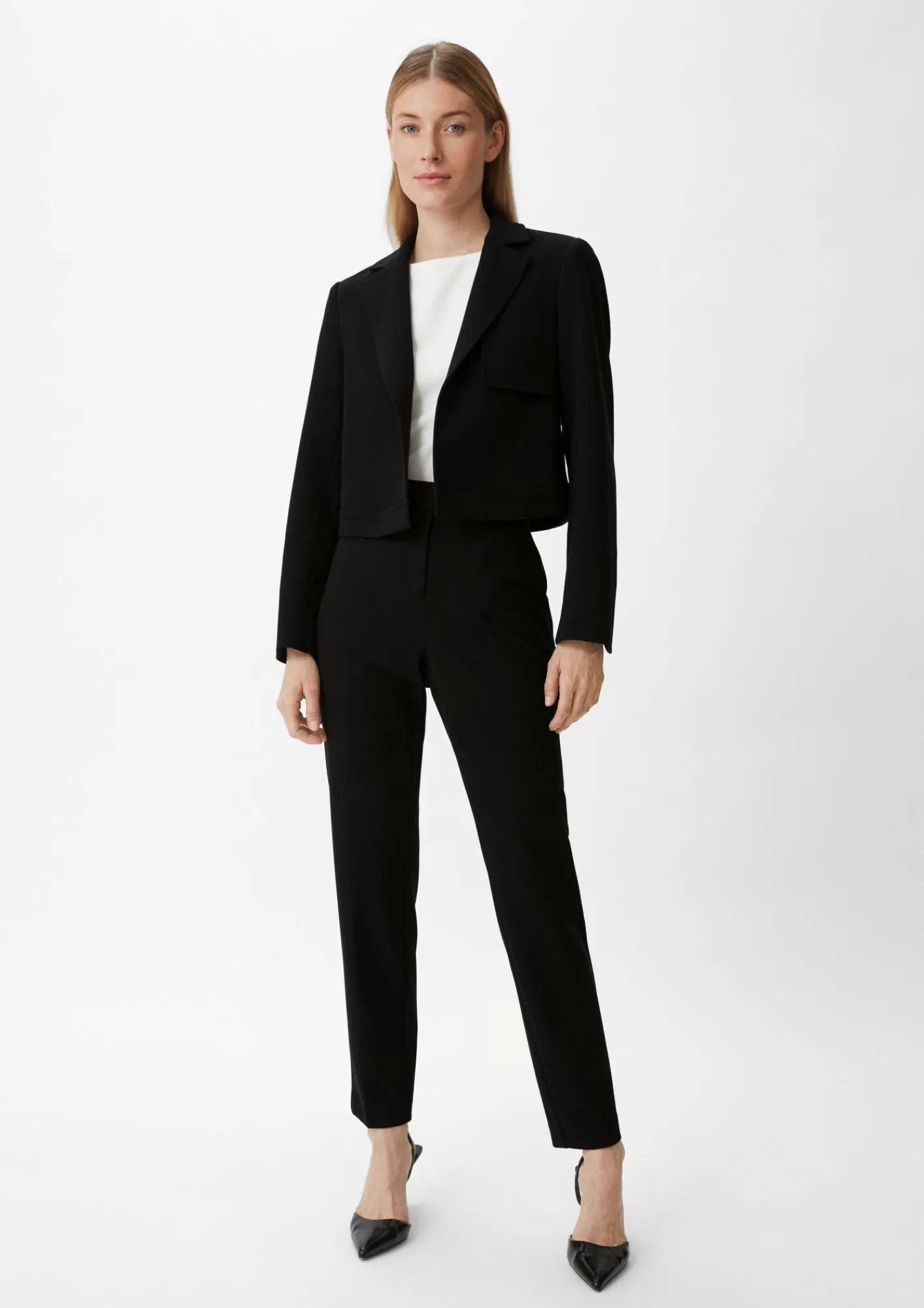 Cheap Comma Regular: Hose Mit Pique-Struktur