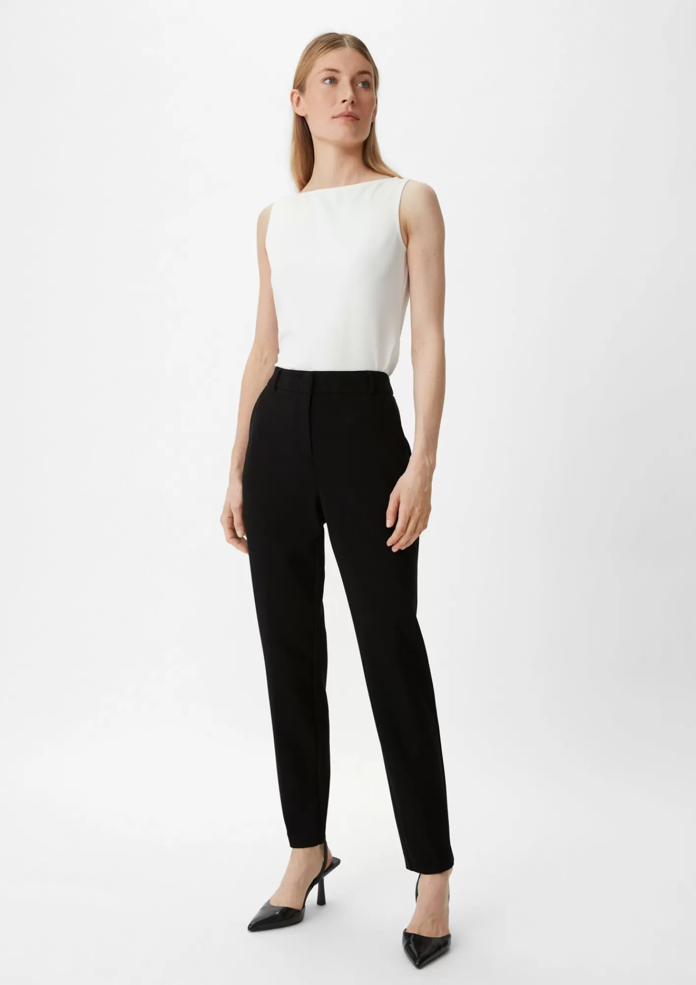 Cheap Comma Regular: Hose Mit Pique-Struktur