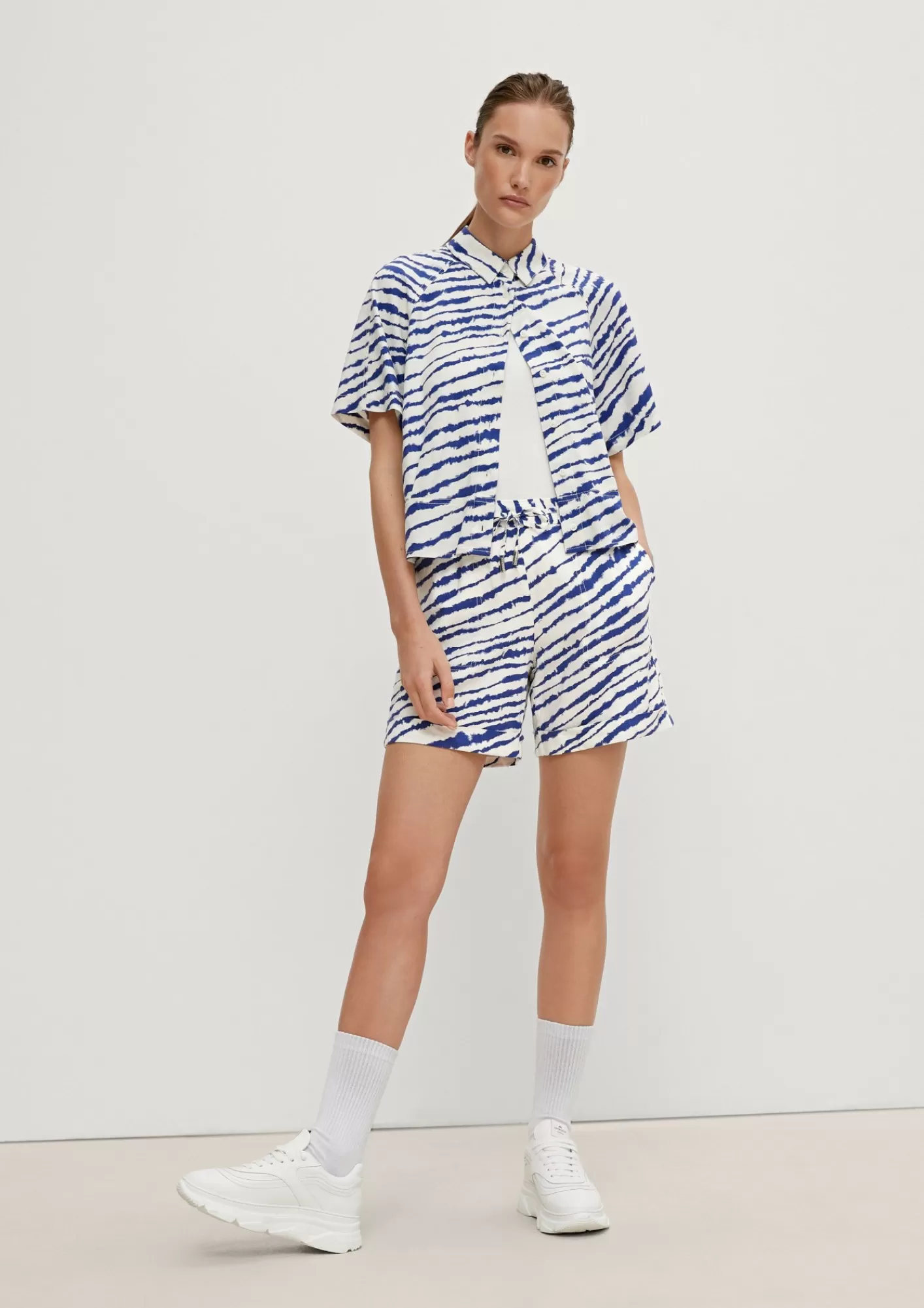Outlet Comma Regular: Shorts Aus Leinenmix