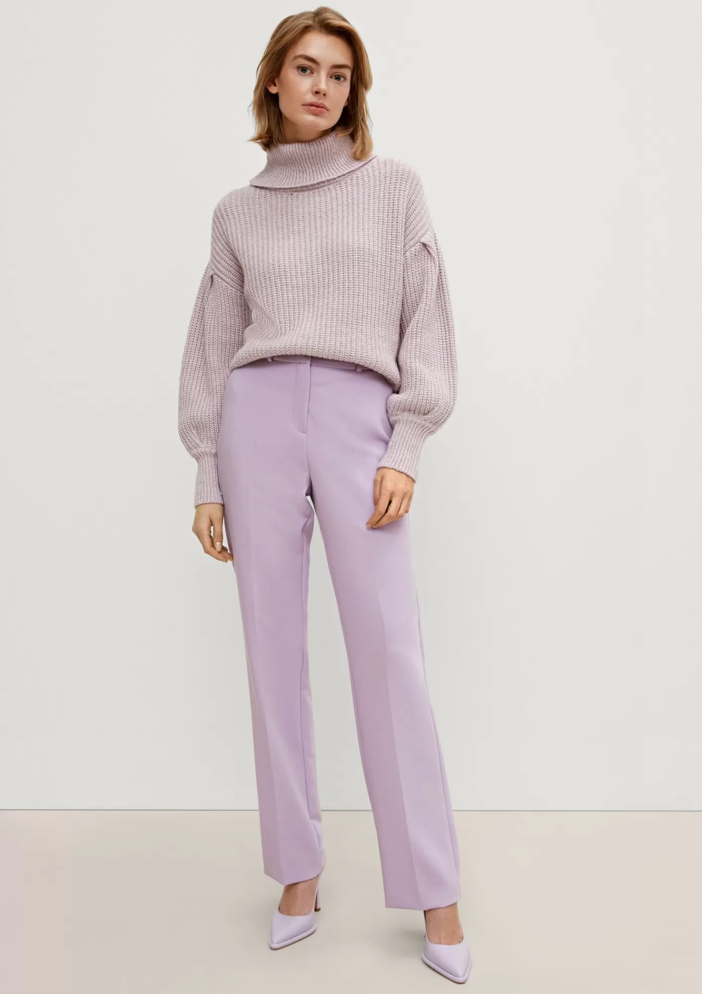 New Comma Regular: Stoffhose Mit Flared Leg