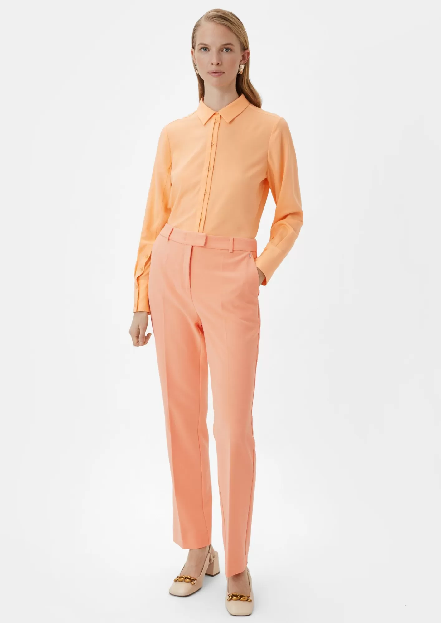 Cheap Comma Relaxed: Hose Mit Bugelfalten