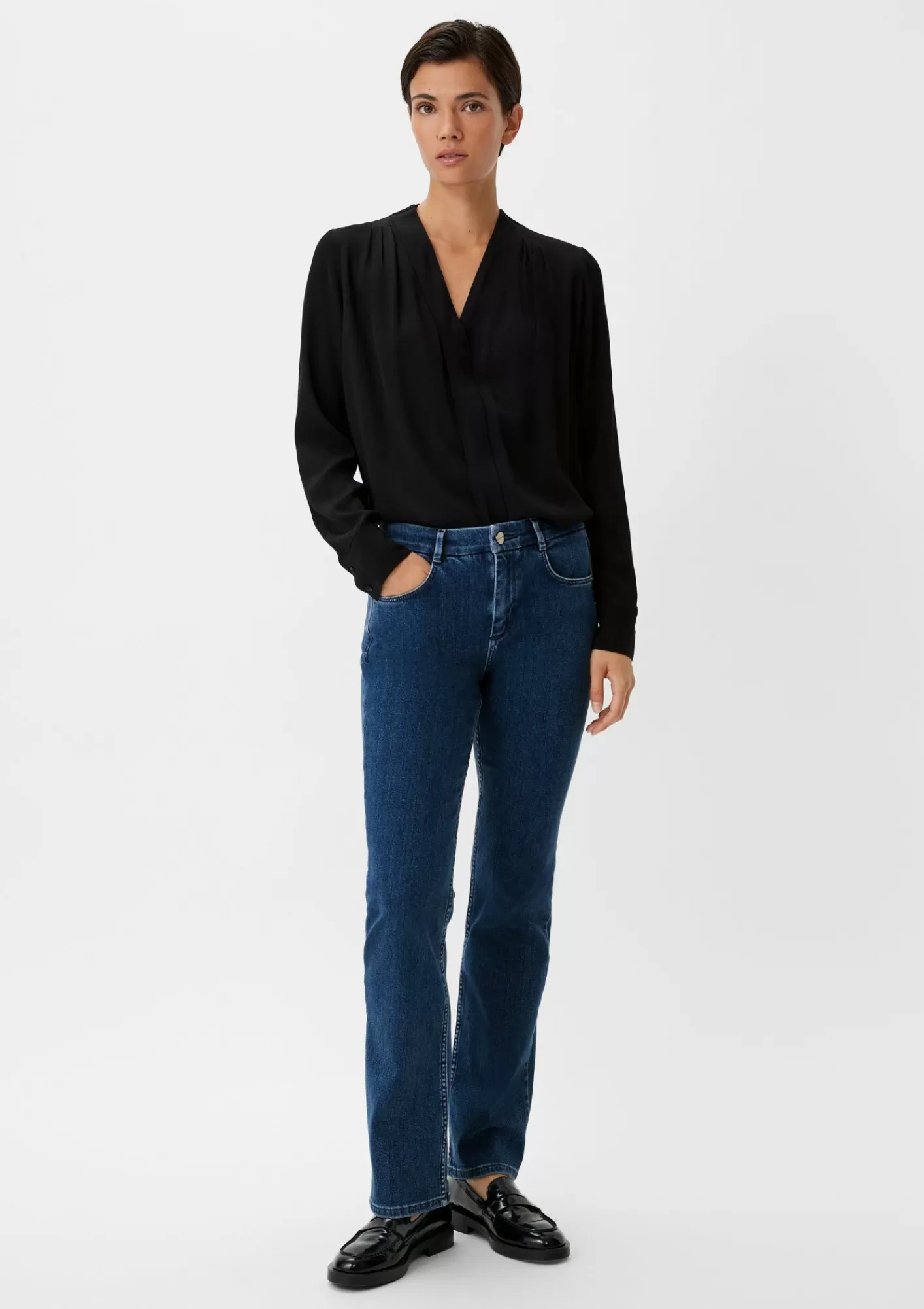 Outlet Comma Relaxed: Jeans Mit Flared Leg