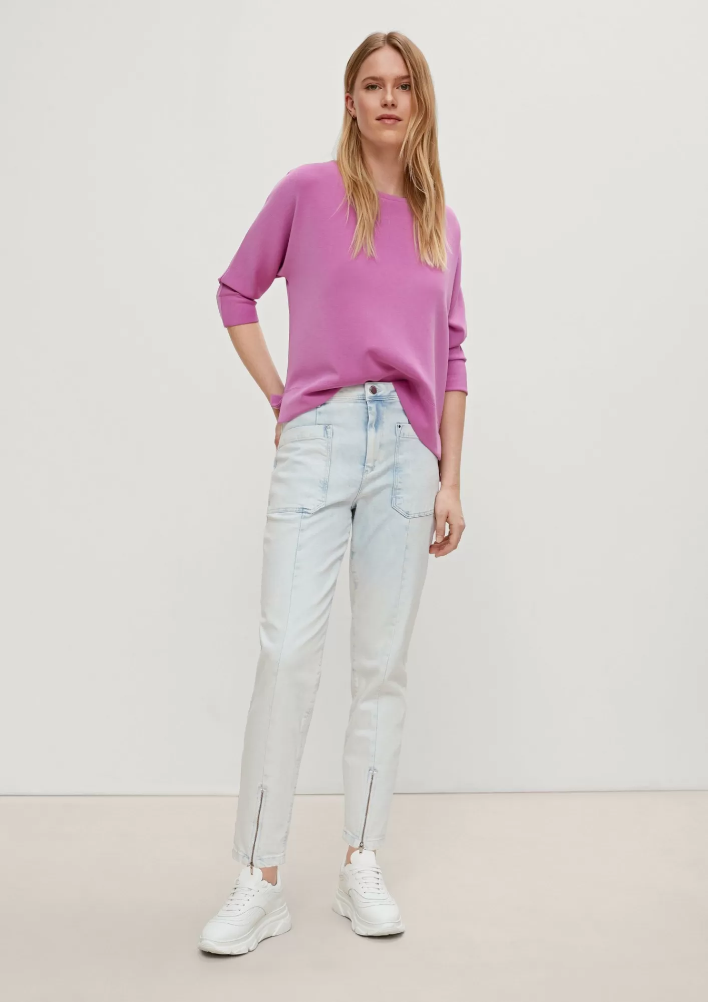 Store Comma Relaxed: Jeans Mit Zipp-Details