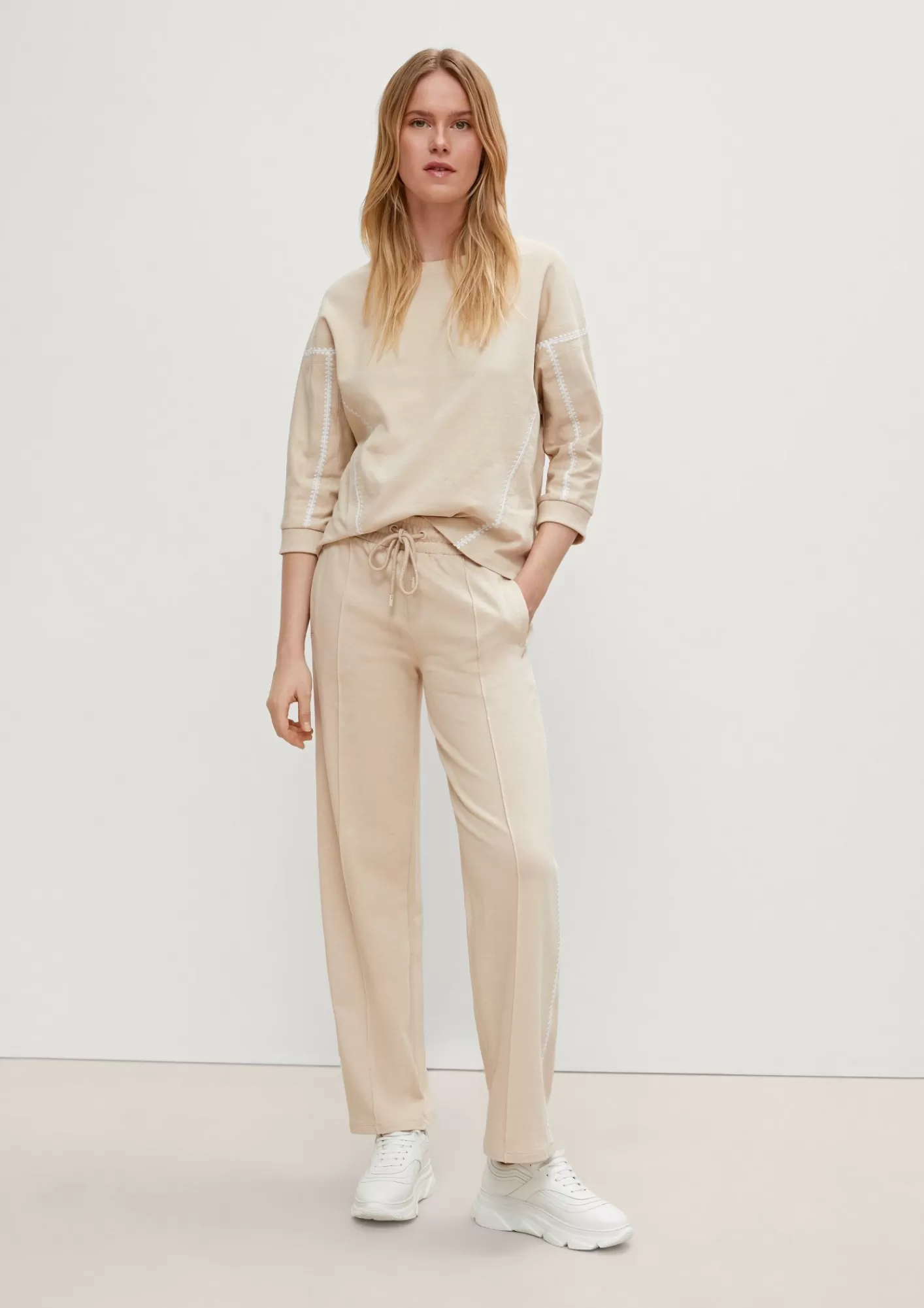 Outlet Comma Relaxed: Jogpants Mit Stickerei