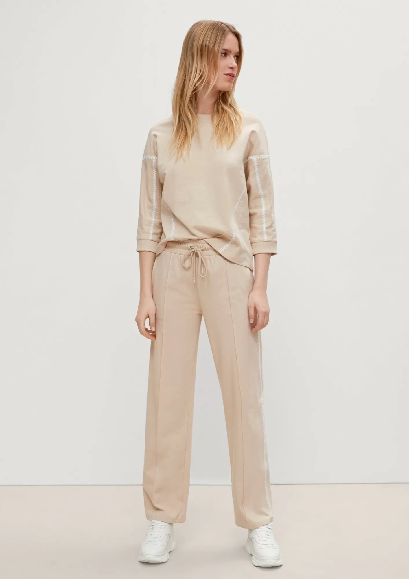 Outlet Comma Relaxed: Jogpants Mit Stickerei