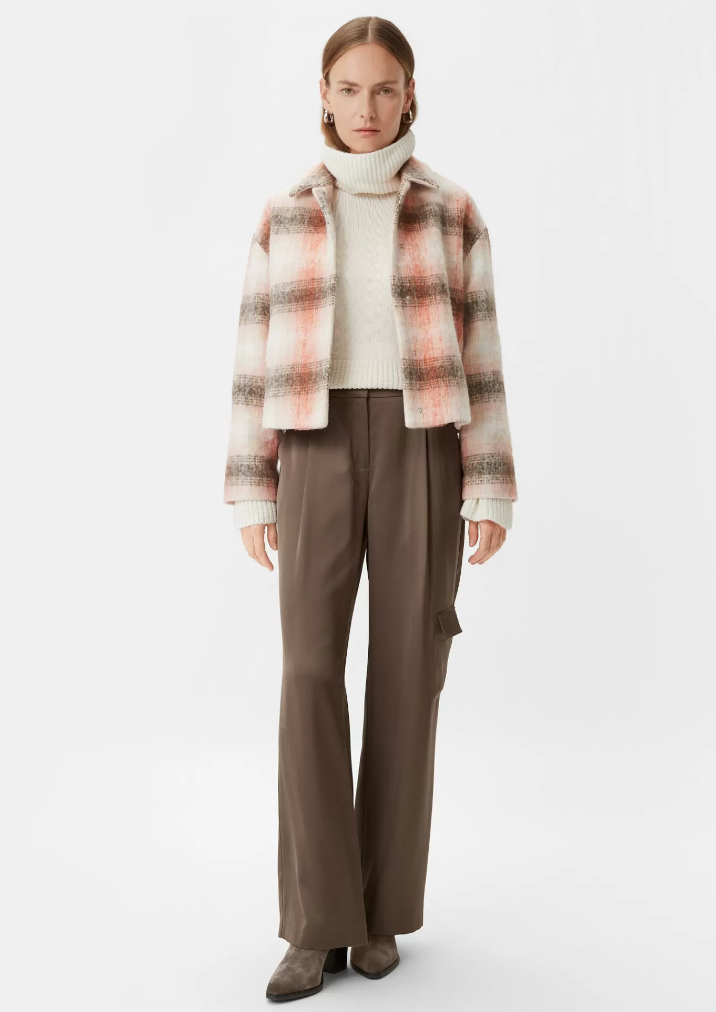 Cheap Comma Relaxed: Satinhose Mit Wide Leg