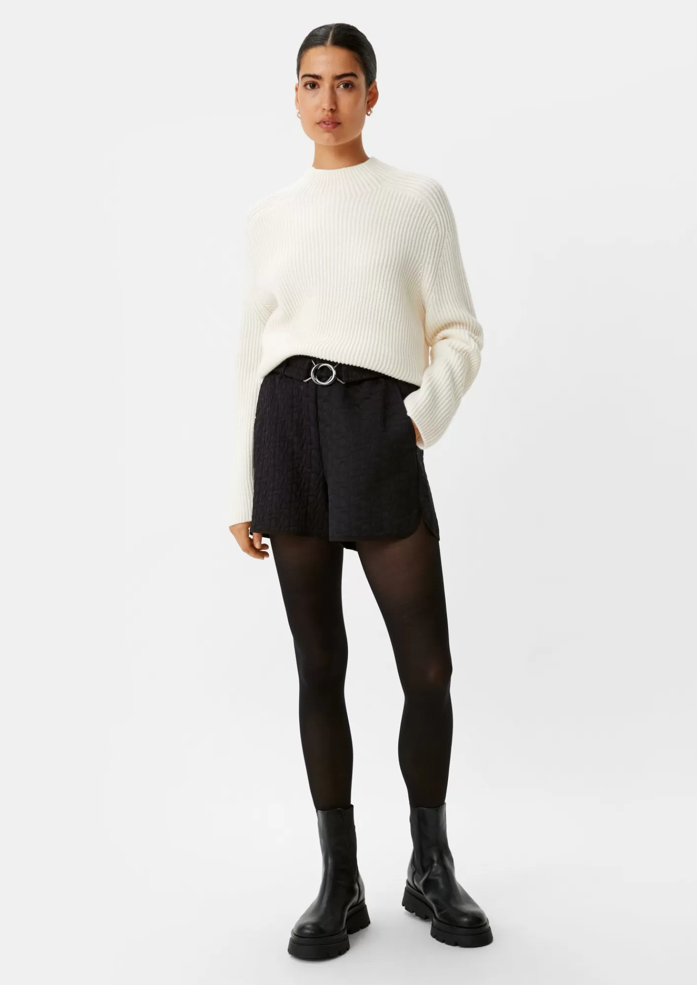 Sale Comma Relaxed: Web-Shorts Mit Dobby-Struktur