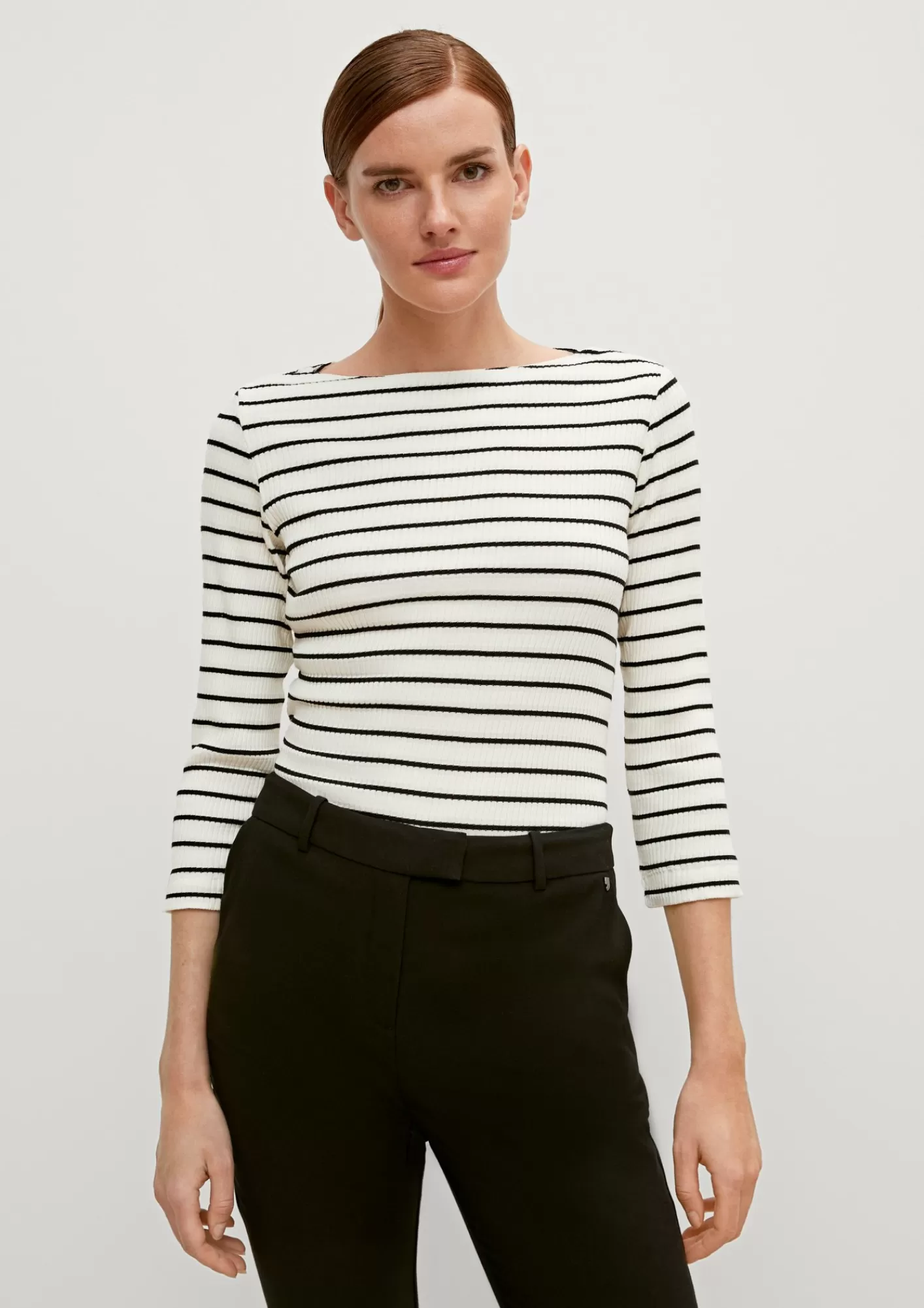 Best Sale Comma Rippshirt Aus Viskosemix