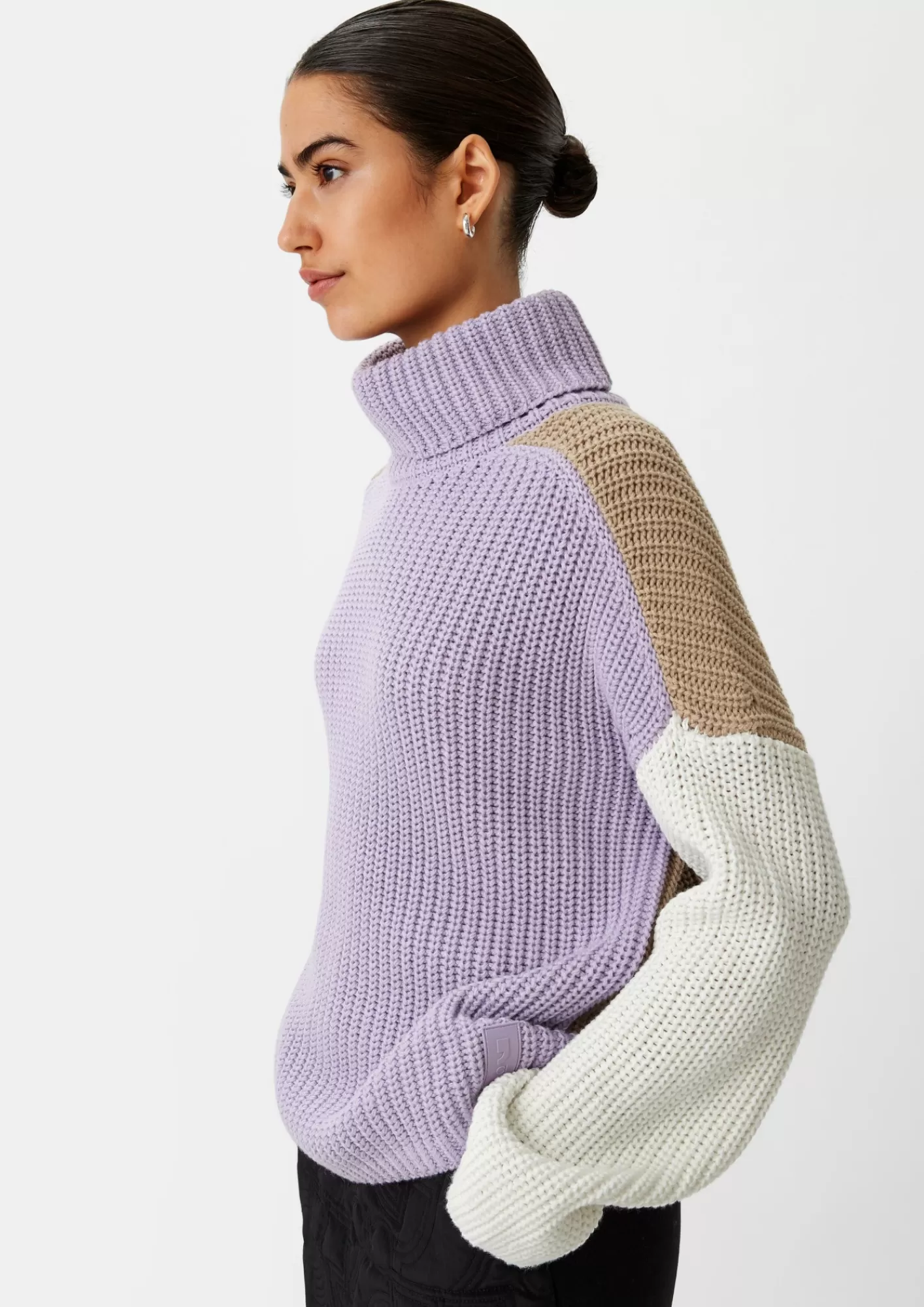 Best Comma Rippstrickpullover Mit Label-Patch