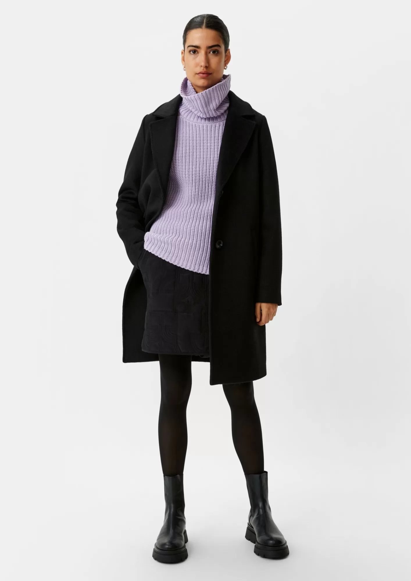 Best Comma Rippstrickpullover Mit Label-Patch