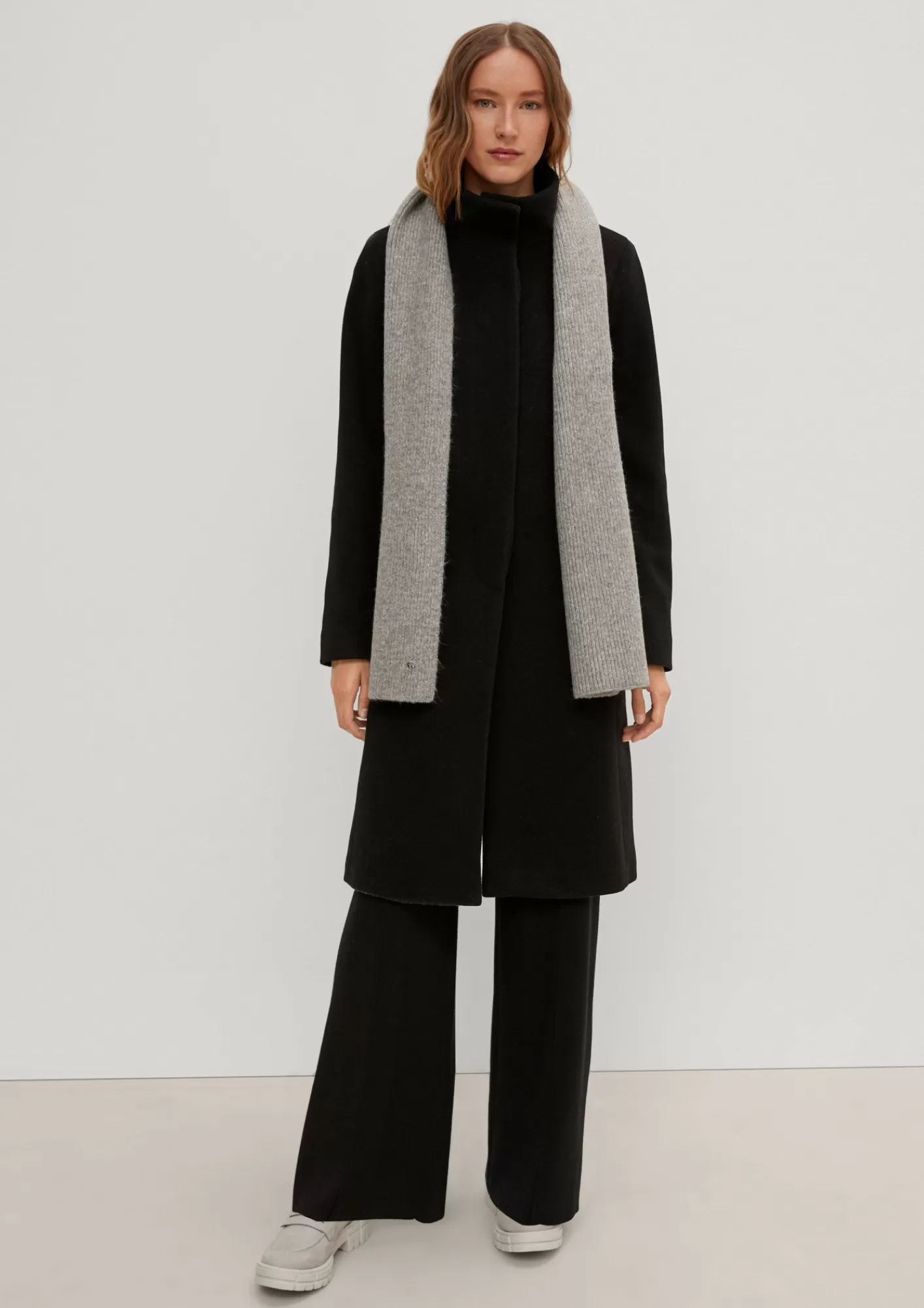 Cheap Comma Rippstrickschal Mit Wolle