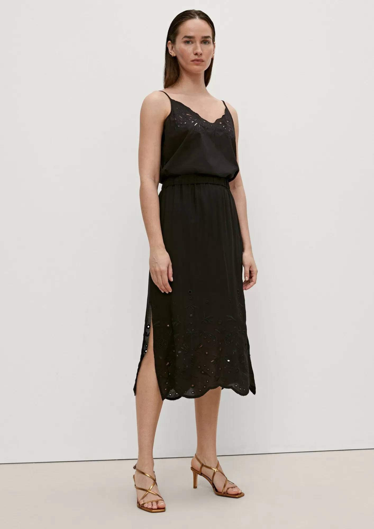 Cheap Comma Rock Mit Broderie Anglaise