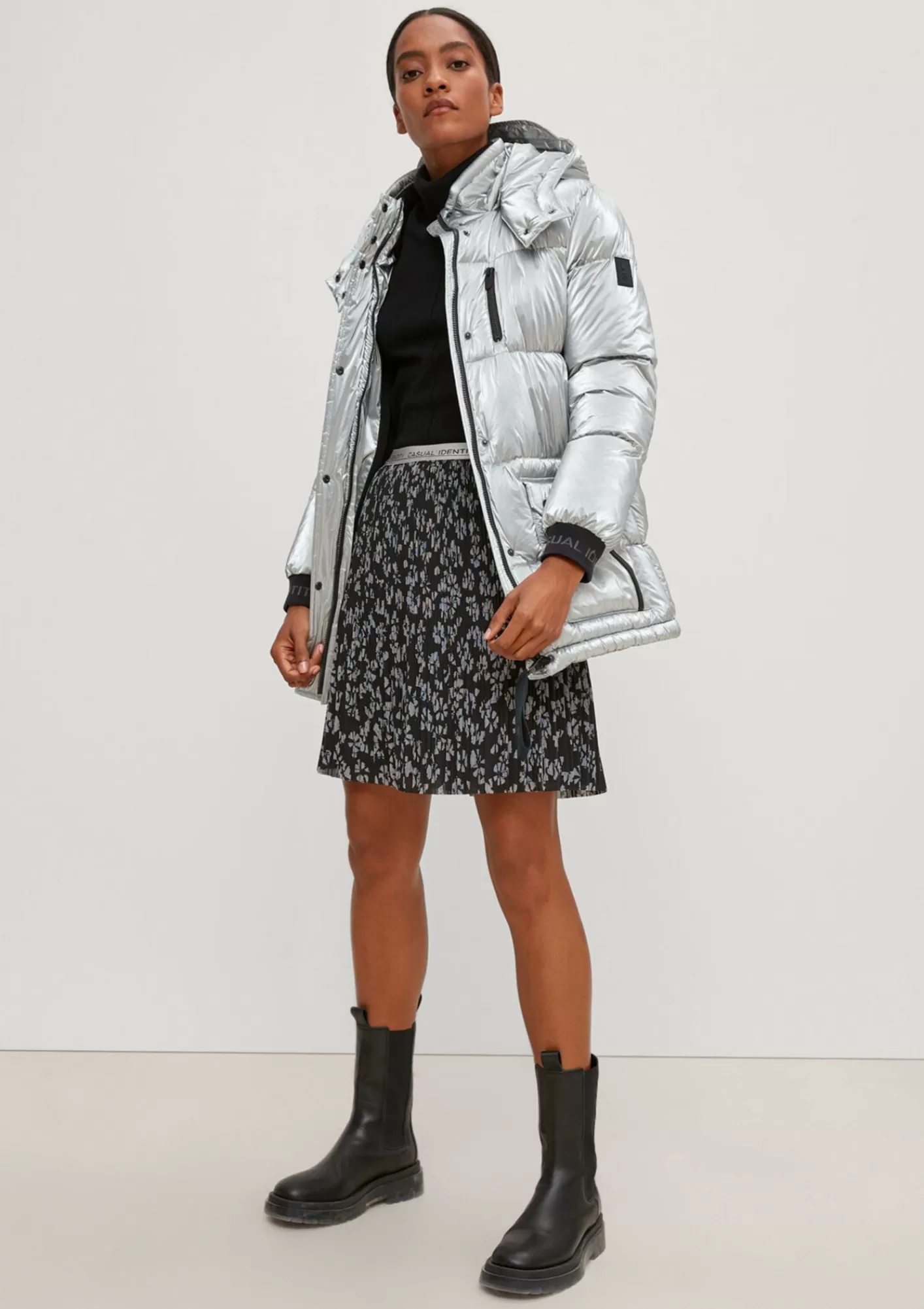 Outlet Comma Rock Mit Floralem Allovermuster