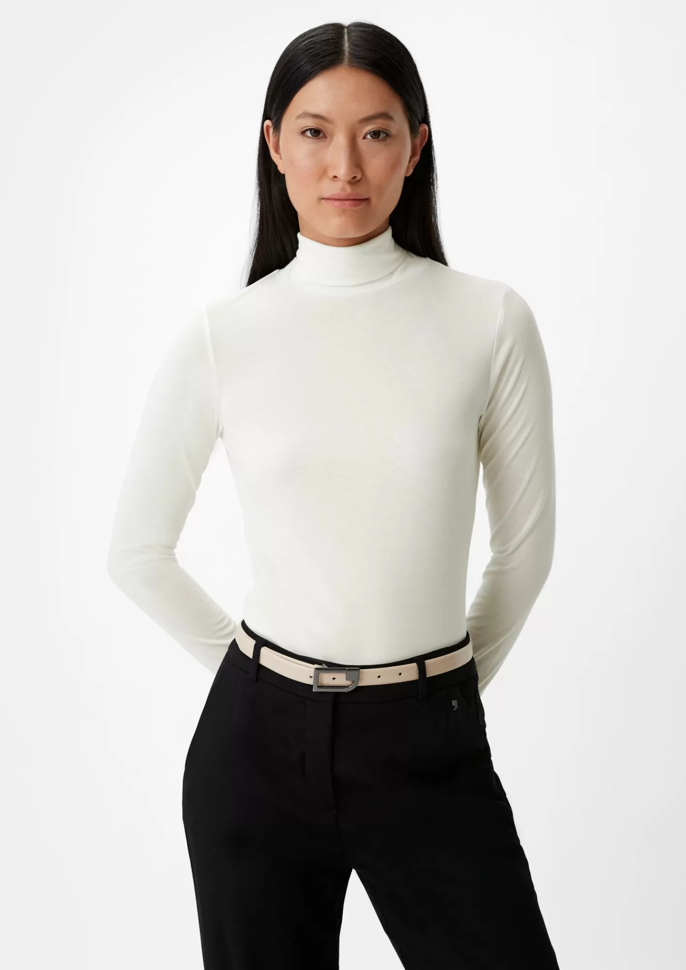 Clearance Comma Rollkragenpullover Aus Micromodalmix