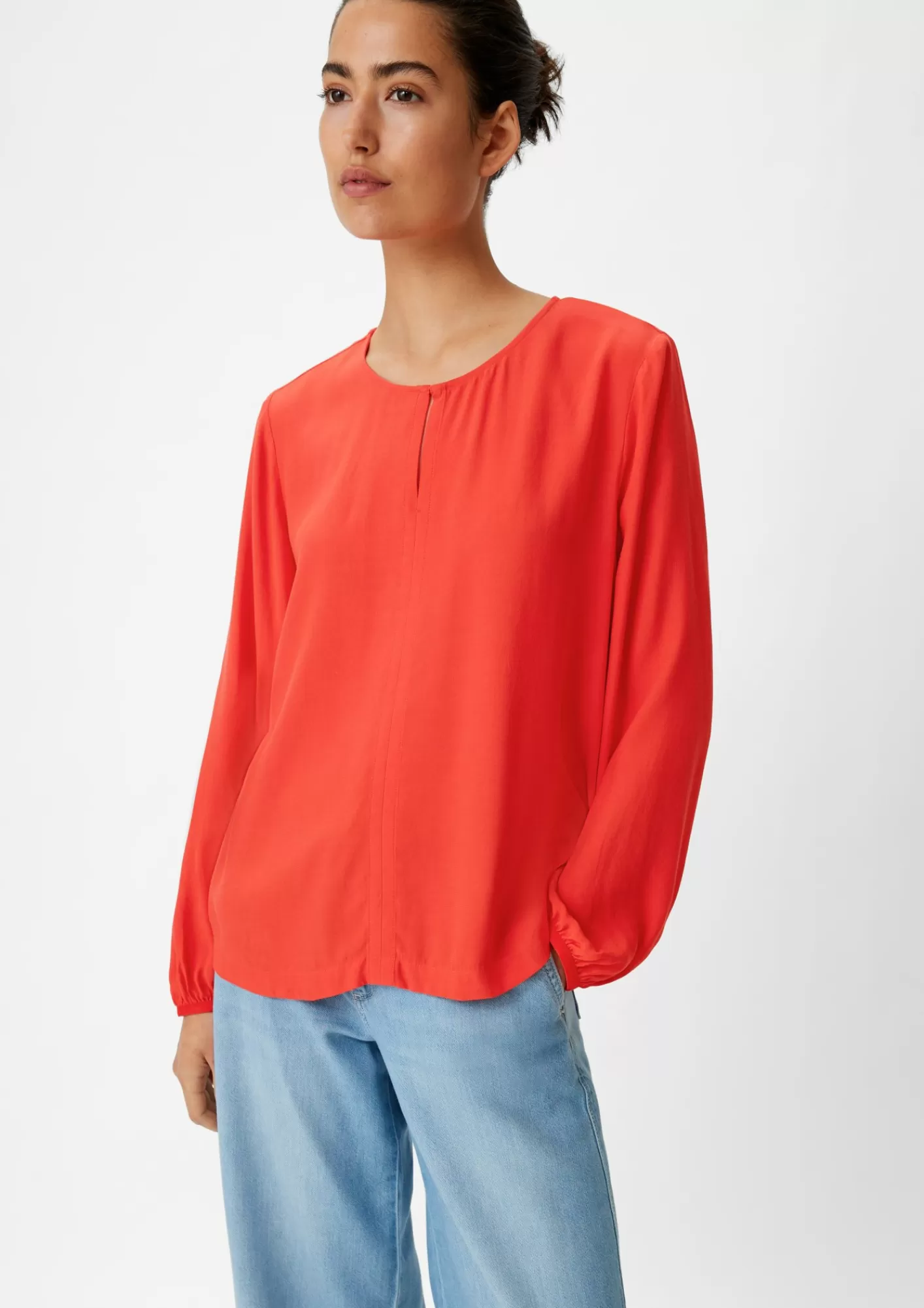 Best Comma Satinbluse Aus Viskose