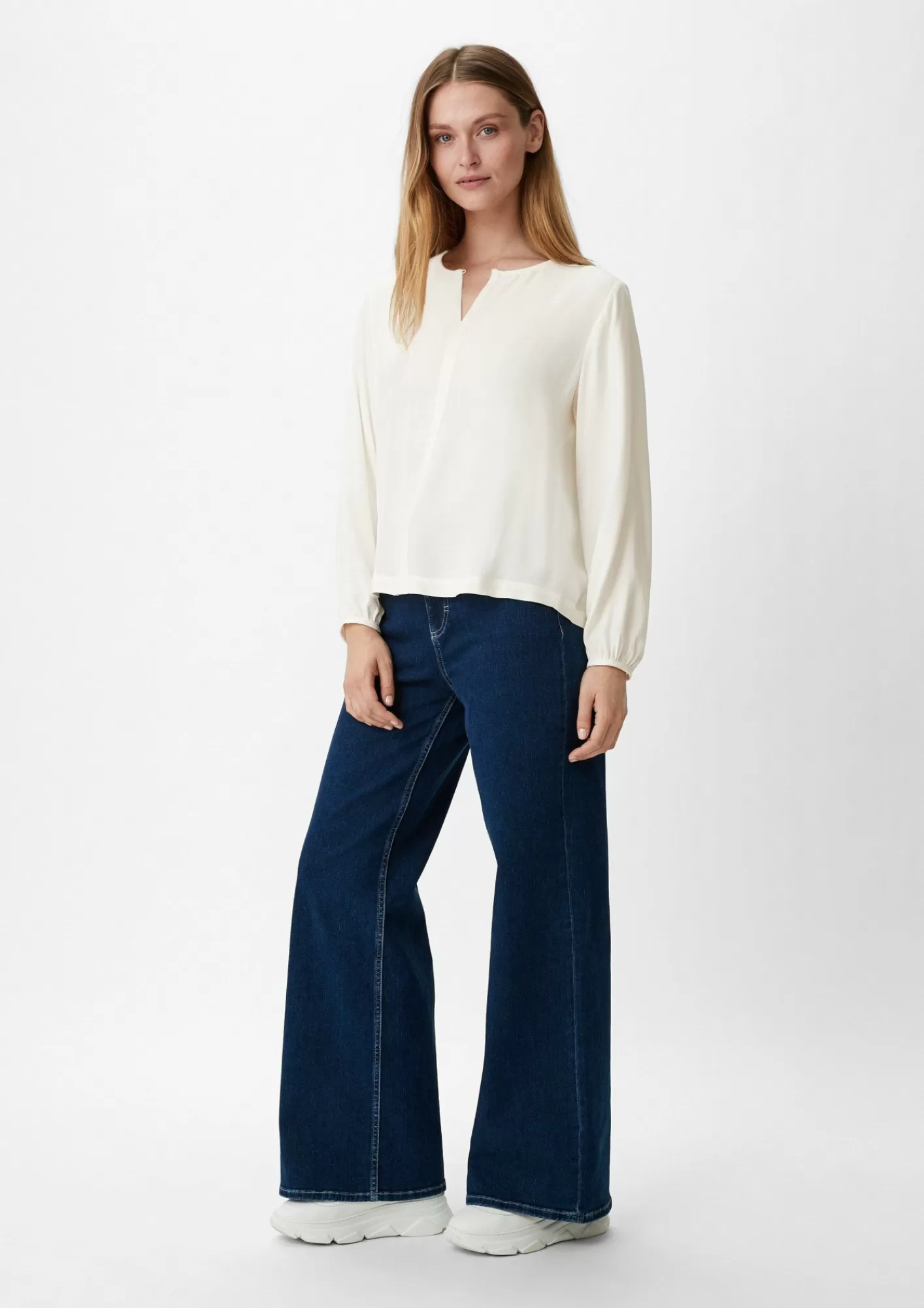 New Comma Satinbluse Aus Viskose