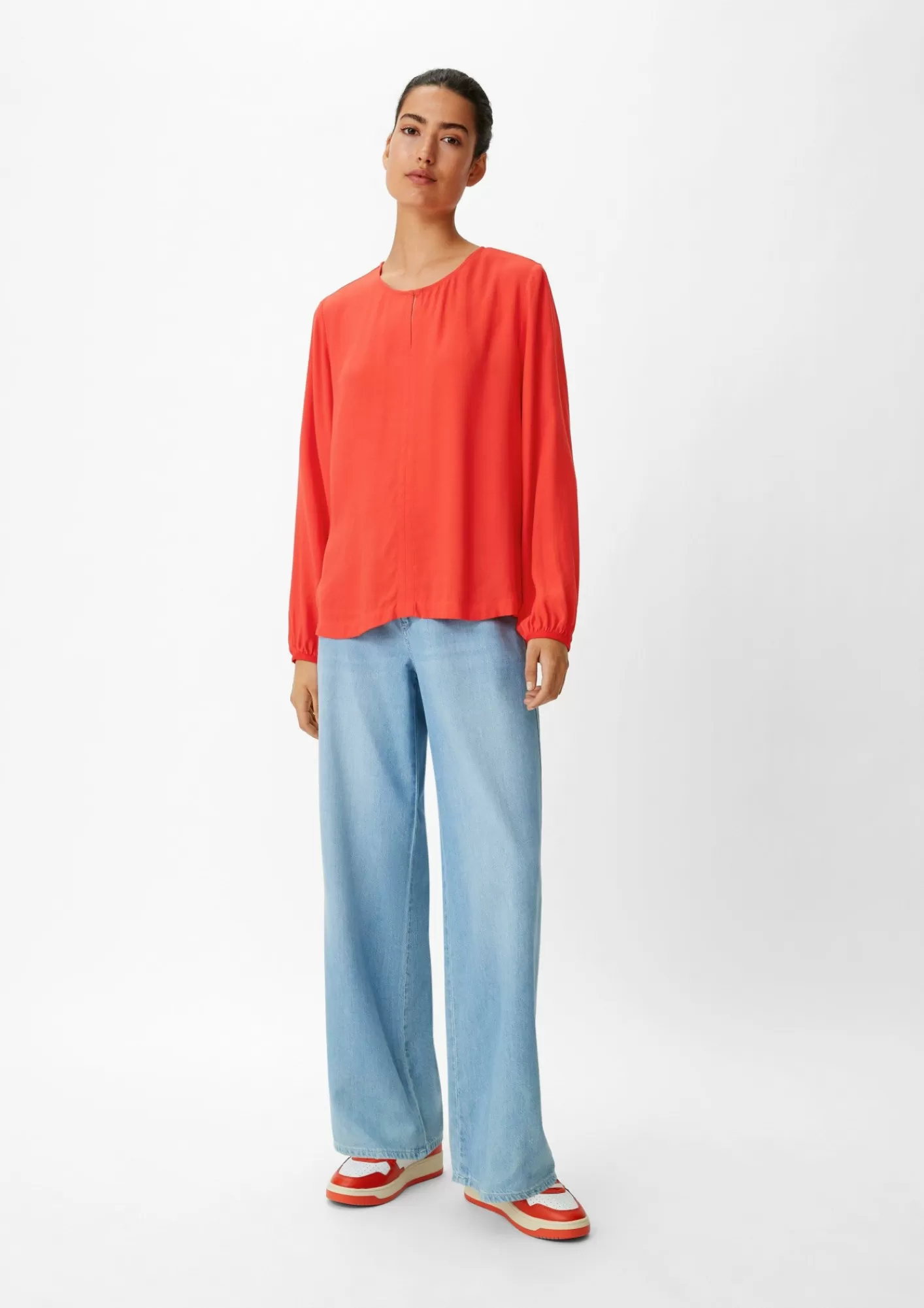 Best Comma Satinbluse Aus Viskose
