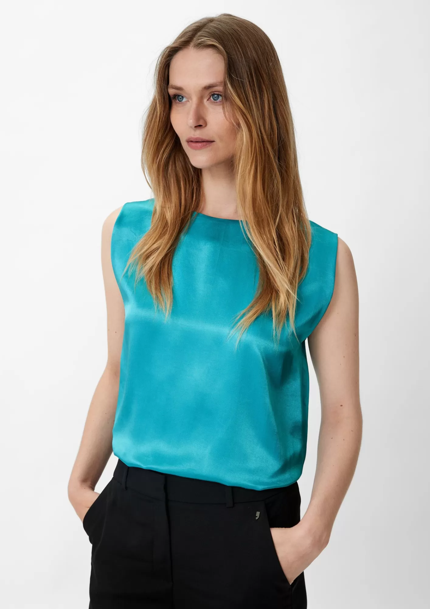 Cheap Comma Satinbluse Aus Viskosemix