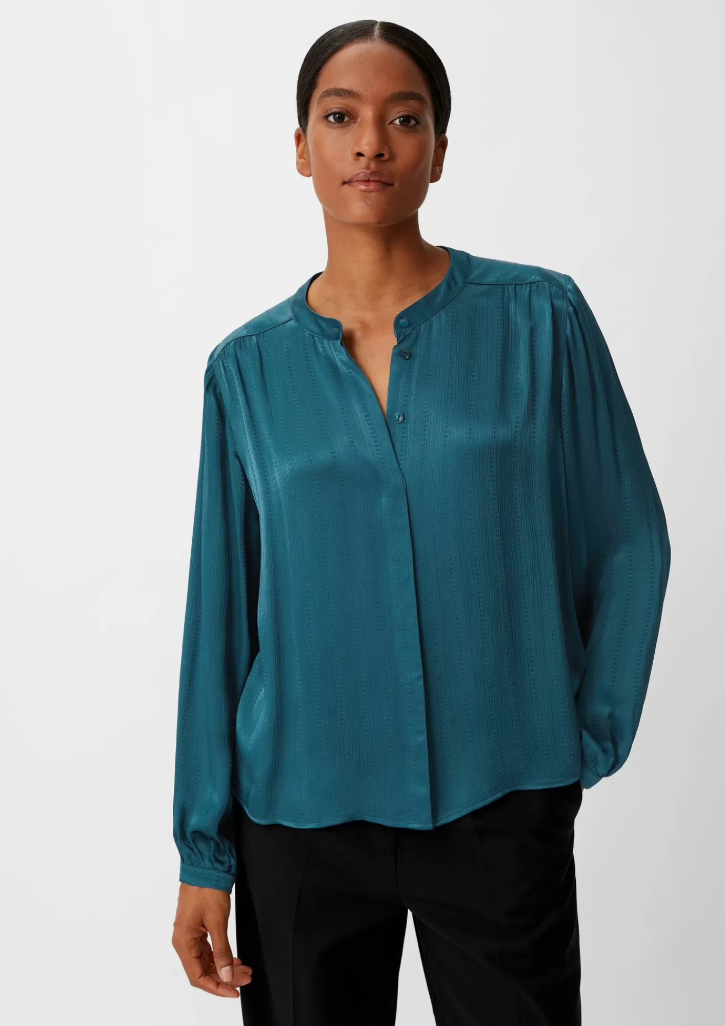 Clearance Comma Satinbluse Mit Musterstruktur