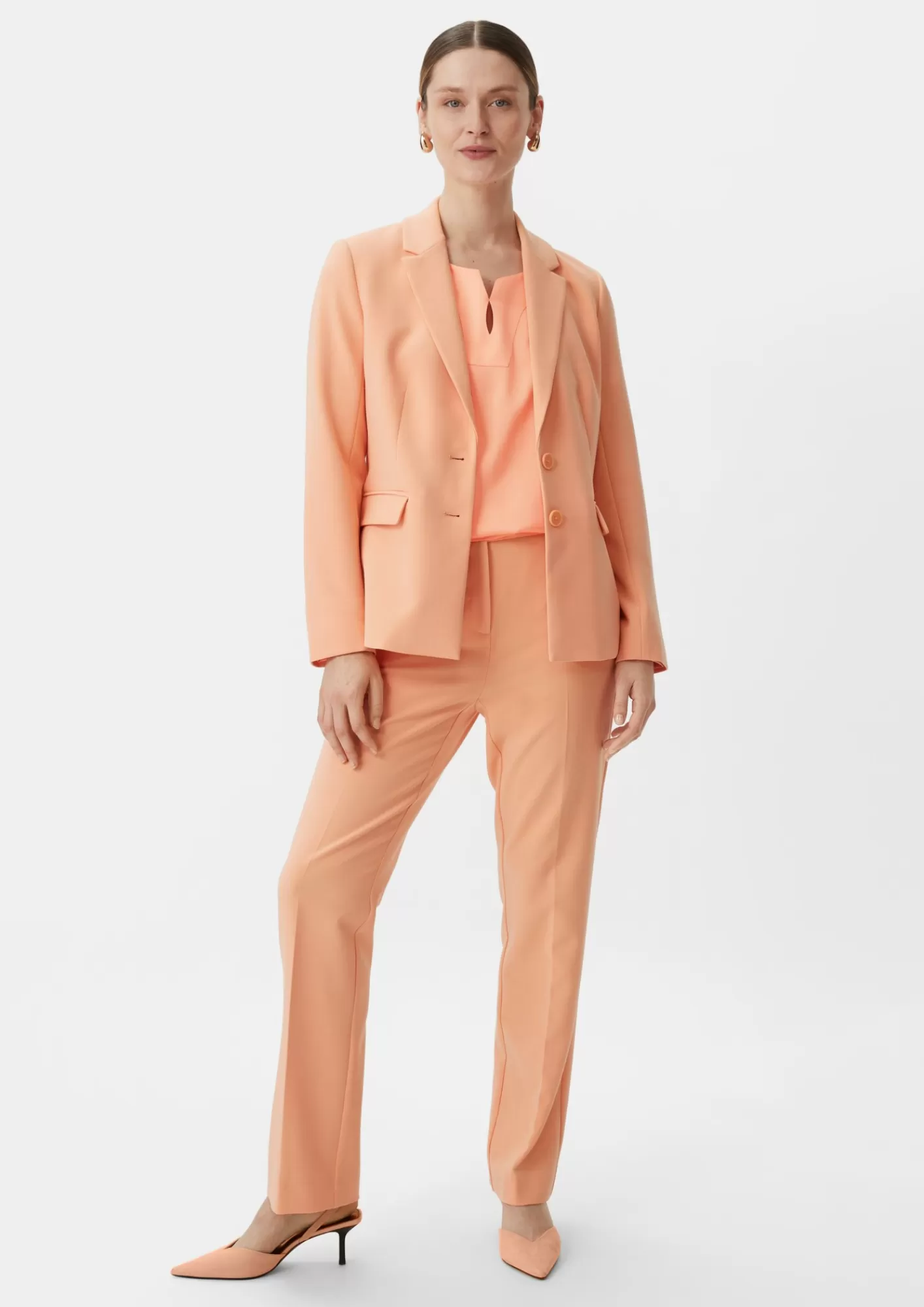 Best Comma Satinbluse Mit Tunika-Ausschnitt