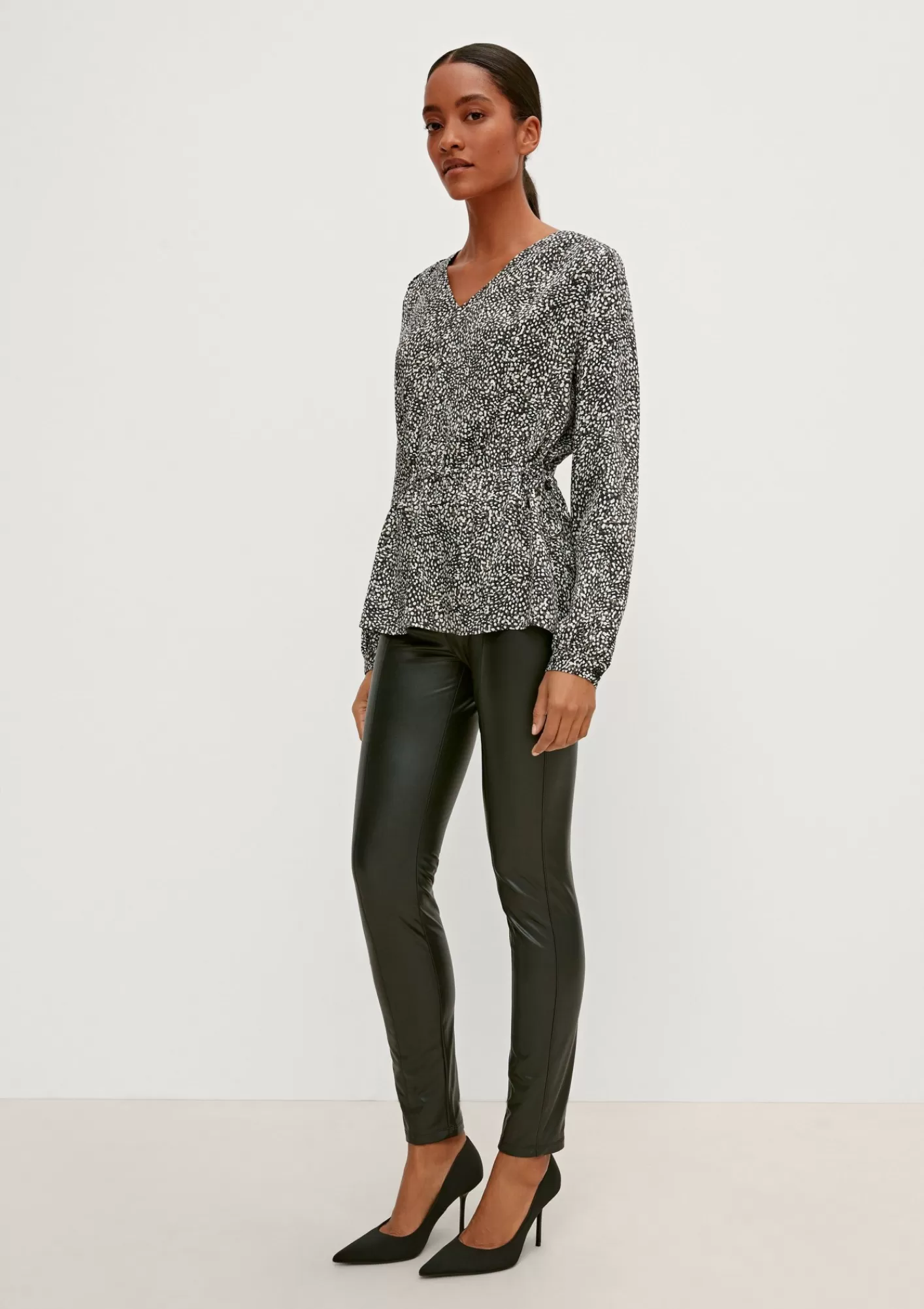 Store Comma Satinbluse Mit Tunnelzug