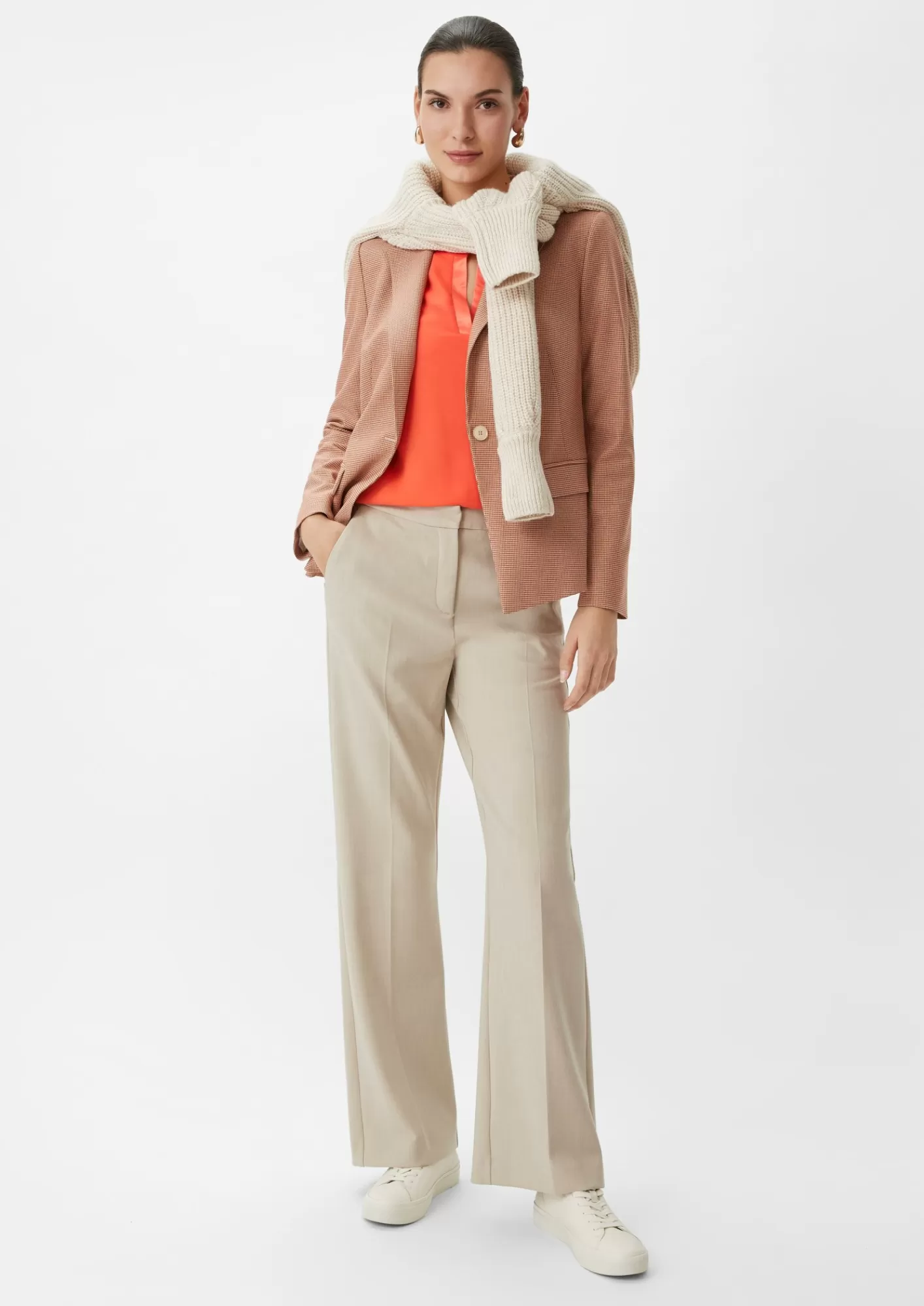 Store Comma Satin-Crepe-Shirt Mit Tunika-Ausschnitt