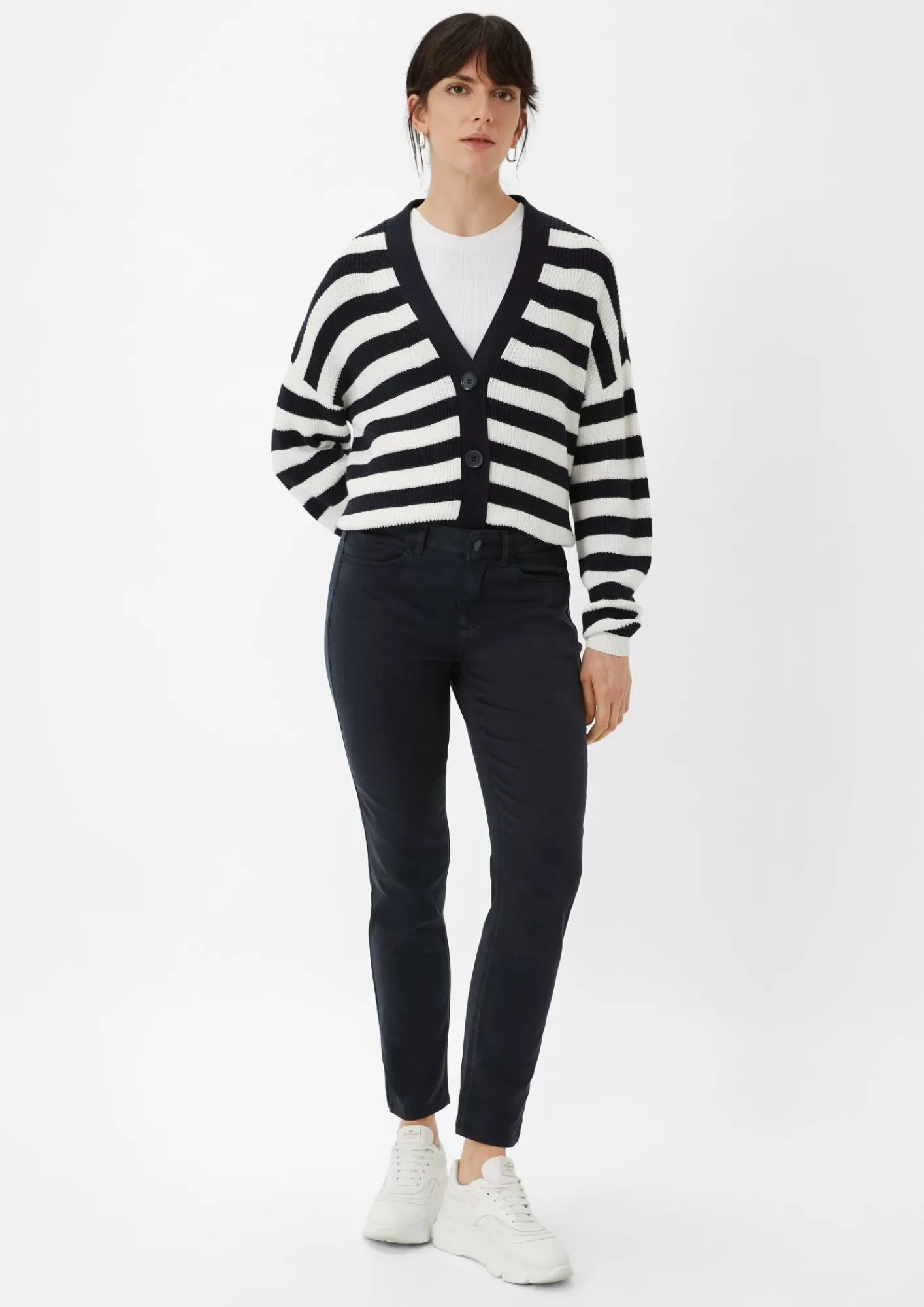 Fashion Comma Satinhose Mit Skinny Leg