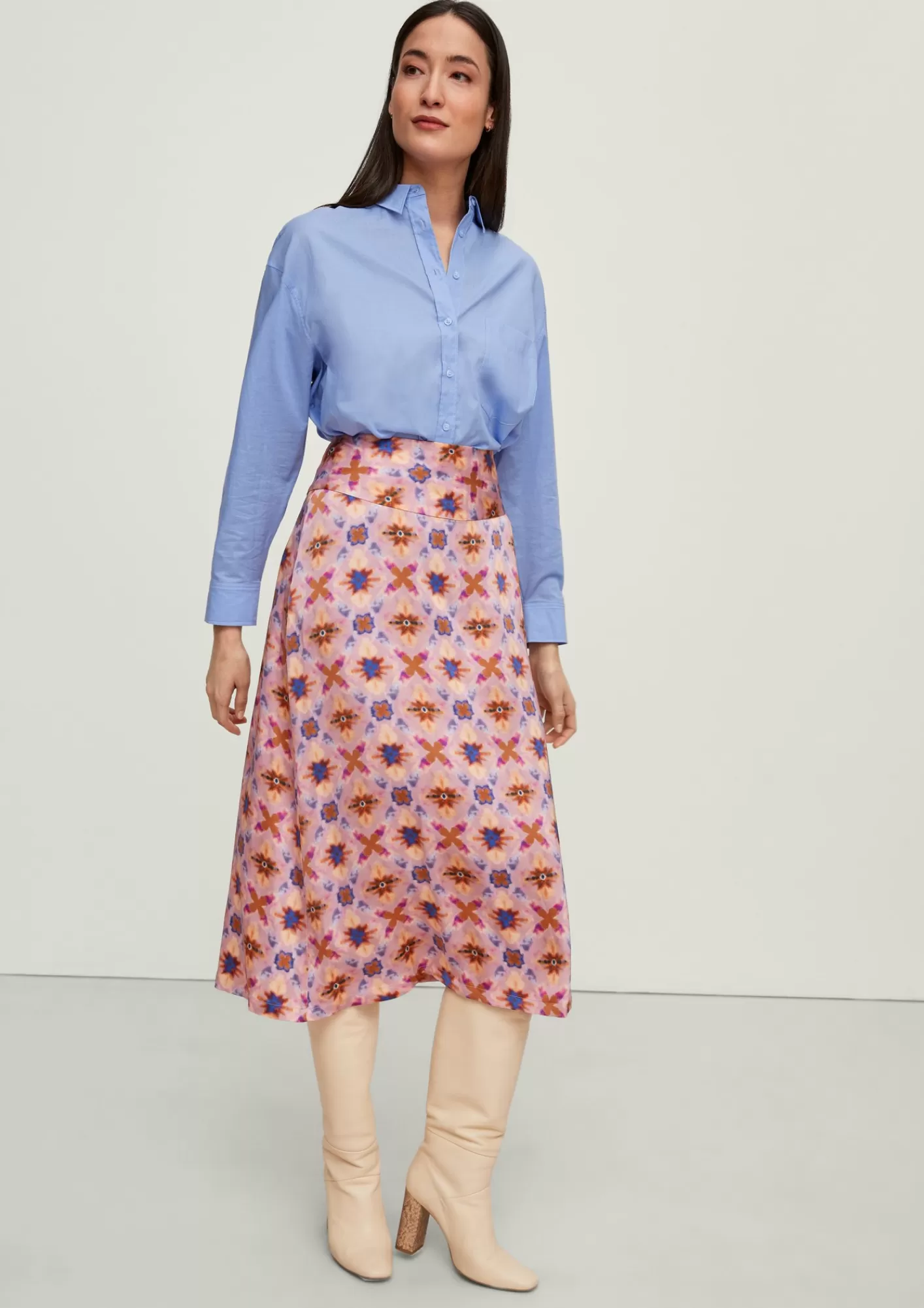 Store Comma Satinrock Mit Alloverprint