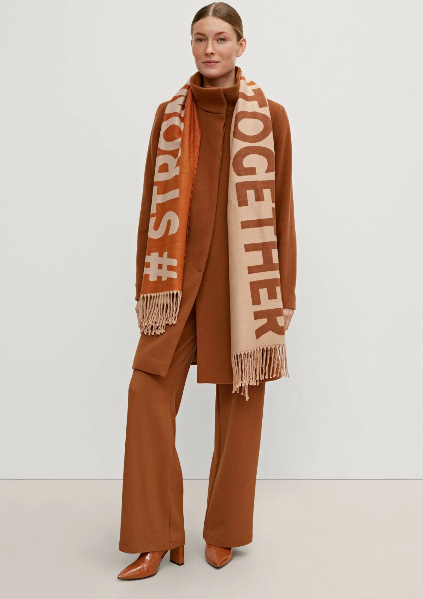 Outlet Comma Schal In Colour-Blocking-Optik