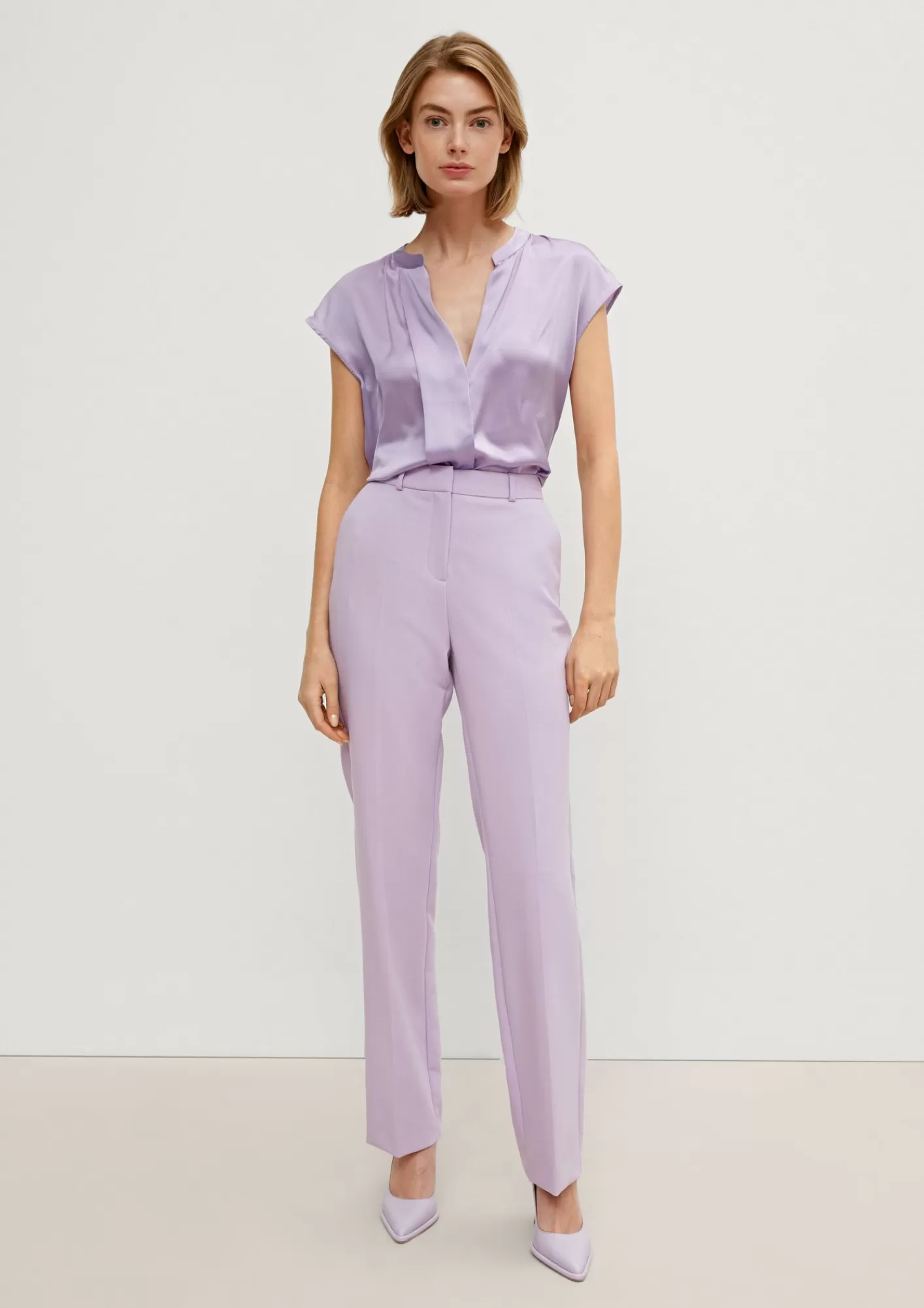 Clearance Comma Schimmernde Bluse Aus Seide